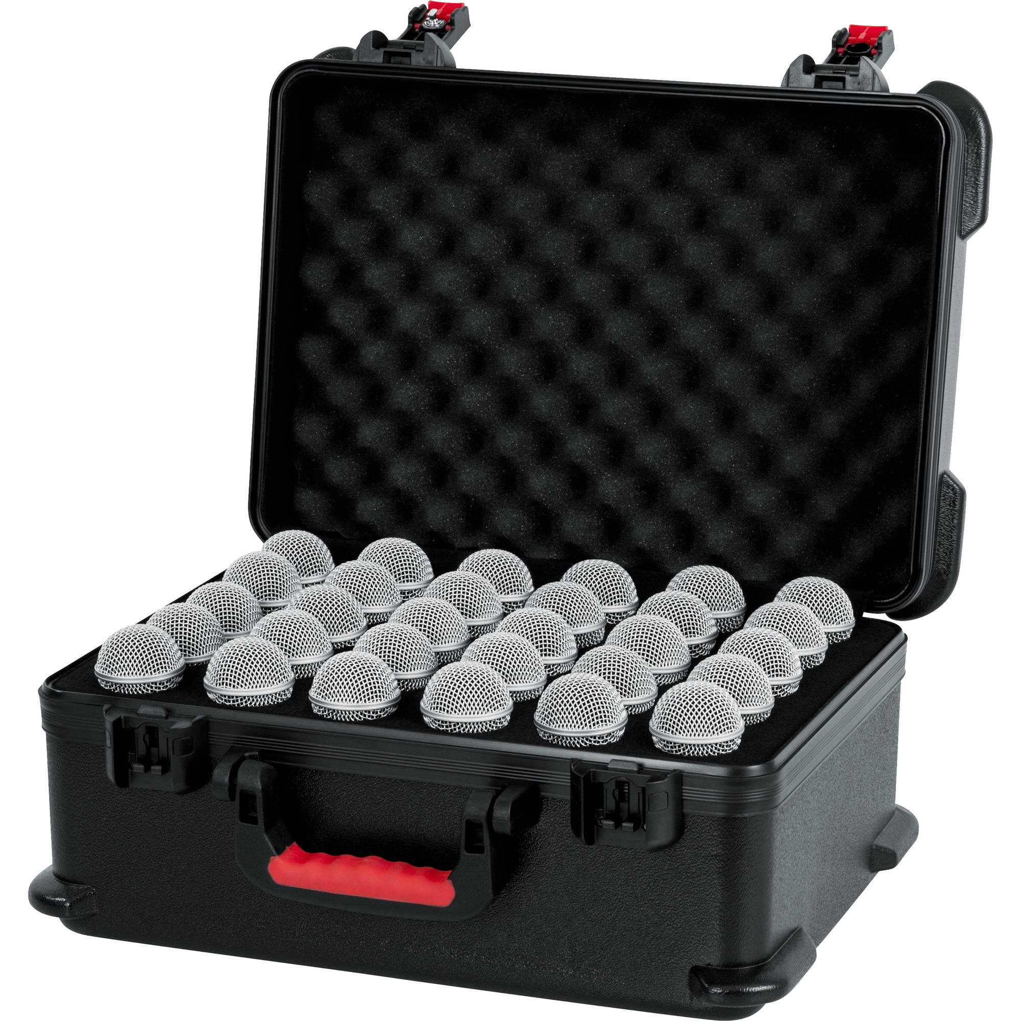 Gator Cases GTSA-MIC30 TSA Series ATA Case with Foam Drops for up to 30 Wired Microphones