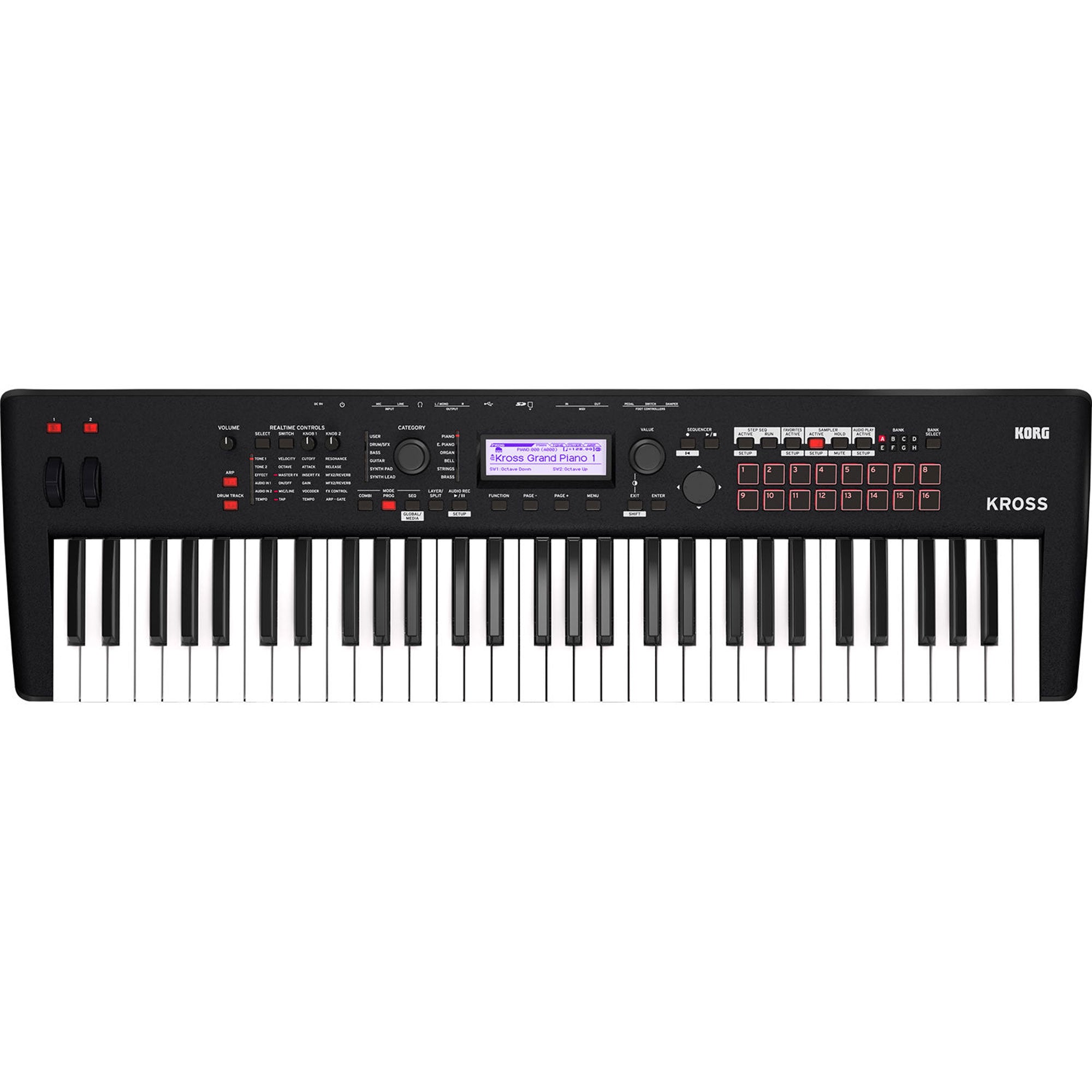 Korg Kross 2 61-Key Synthesizer Workstation (Super Matte Black)