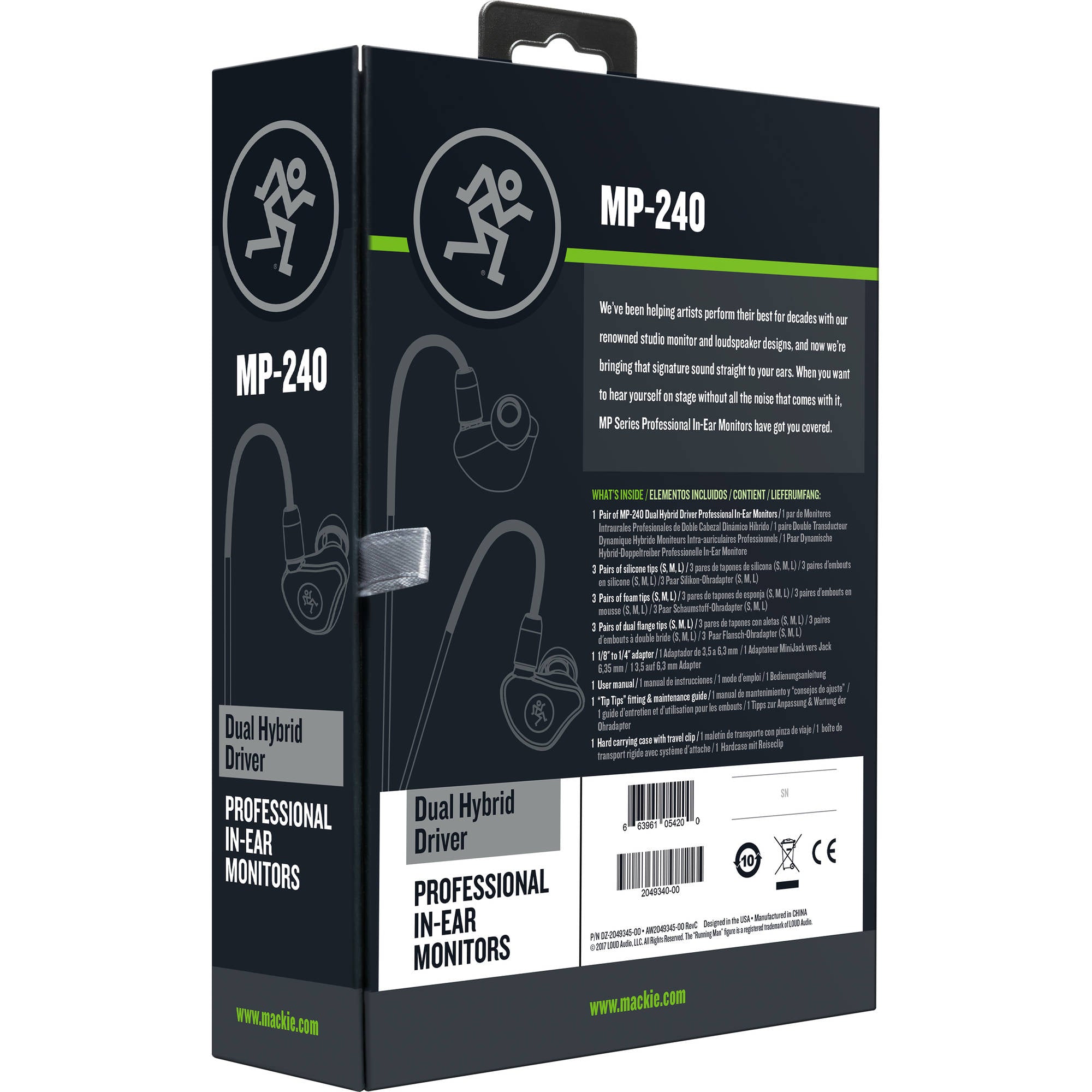 Mackie MP-240 Professional In-Ear Monitors