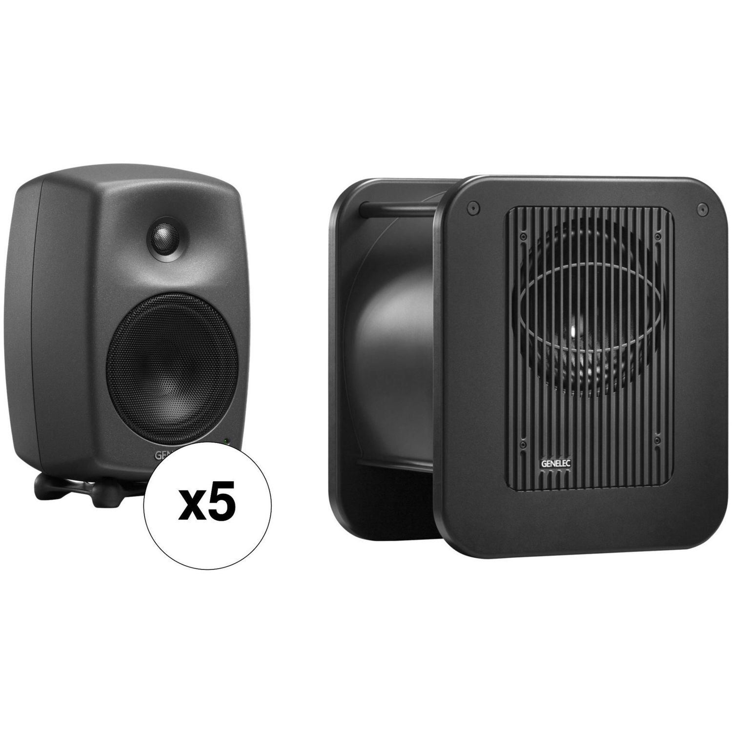 Genelec 8030.LSE PowerPak Plus 5" Active 5.1 Monitoring System with 10" Subwoofer (Dark Grey)