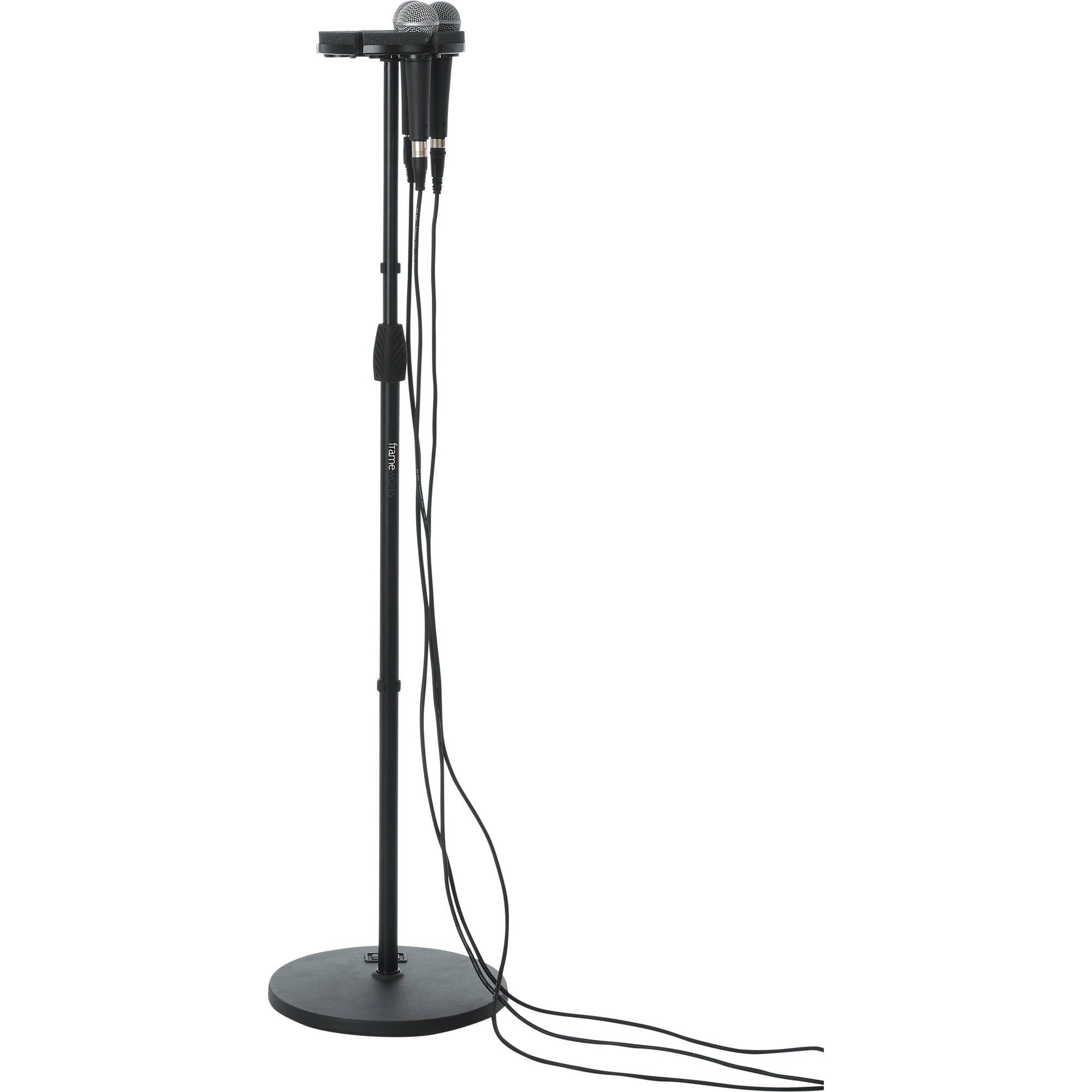 Gator Frameworks GFW-MIC-6TRAY Multi Microphone Tray Holds 6 Microphones