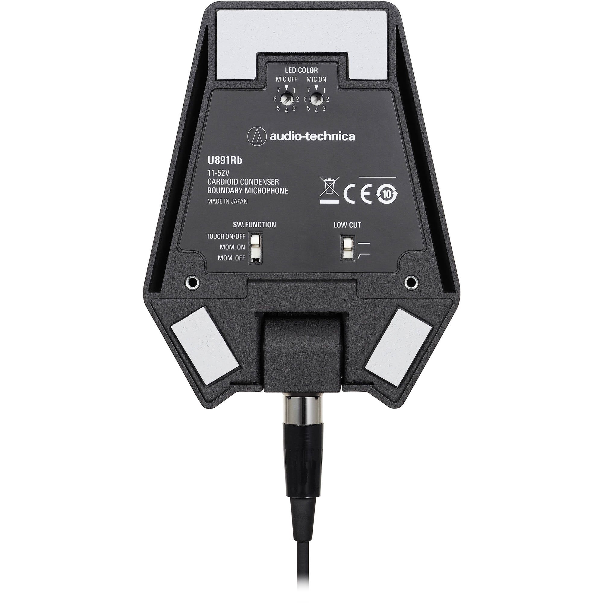 Audio-Technica U891Rb Cardioid Boundary Microphone with LED and Local Switch (Black)