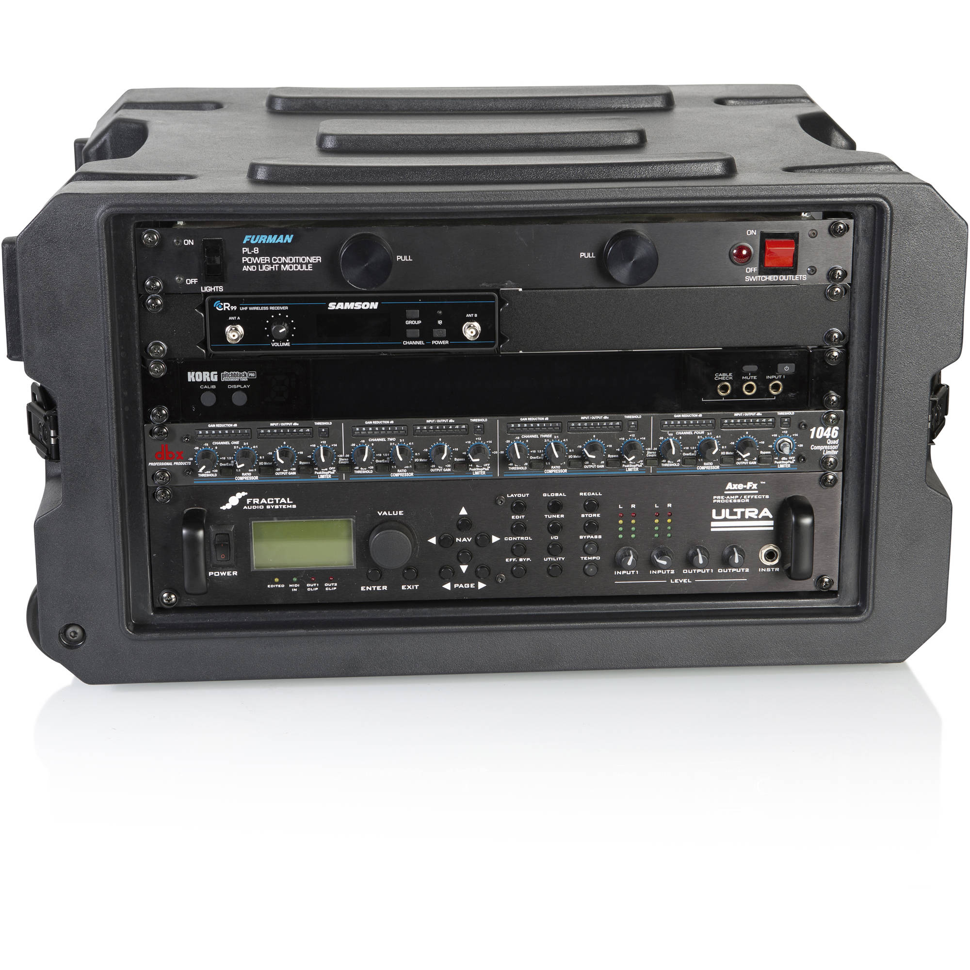 Gator Cases G-PROR-6U-19 Molded Audio Rack with Wheels (6U, 19" Deep)