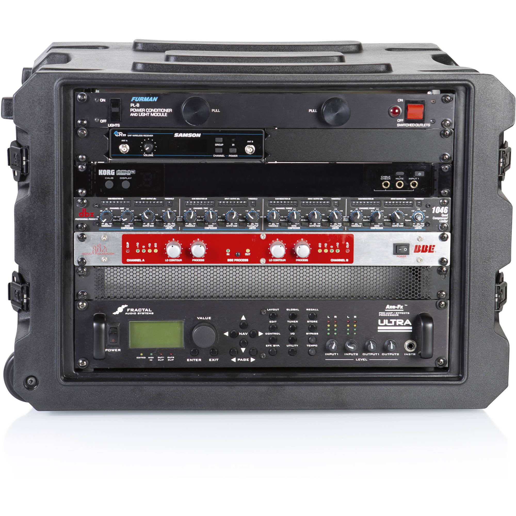 Gator Cases G-PROR-8U-19 Molded Audio Rack with Wheels (8U, 19" Deep)