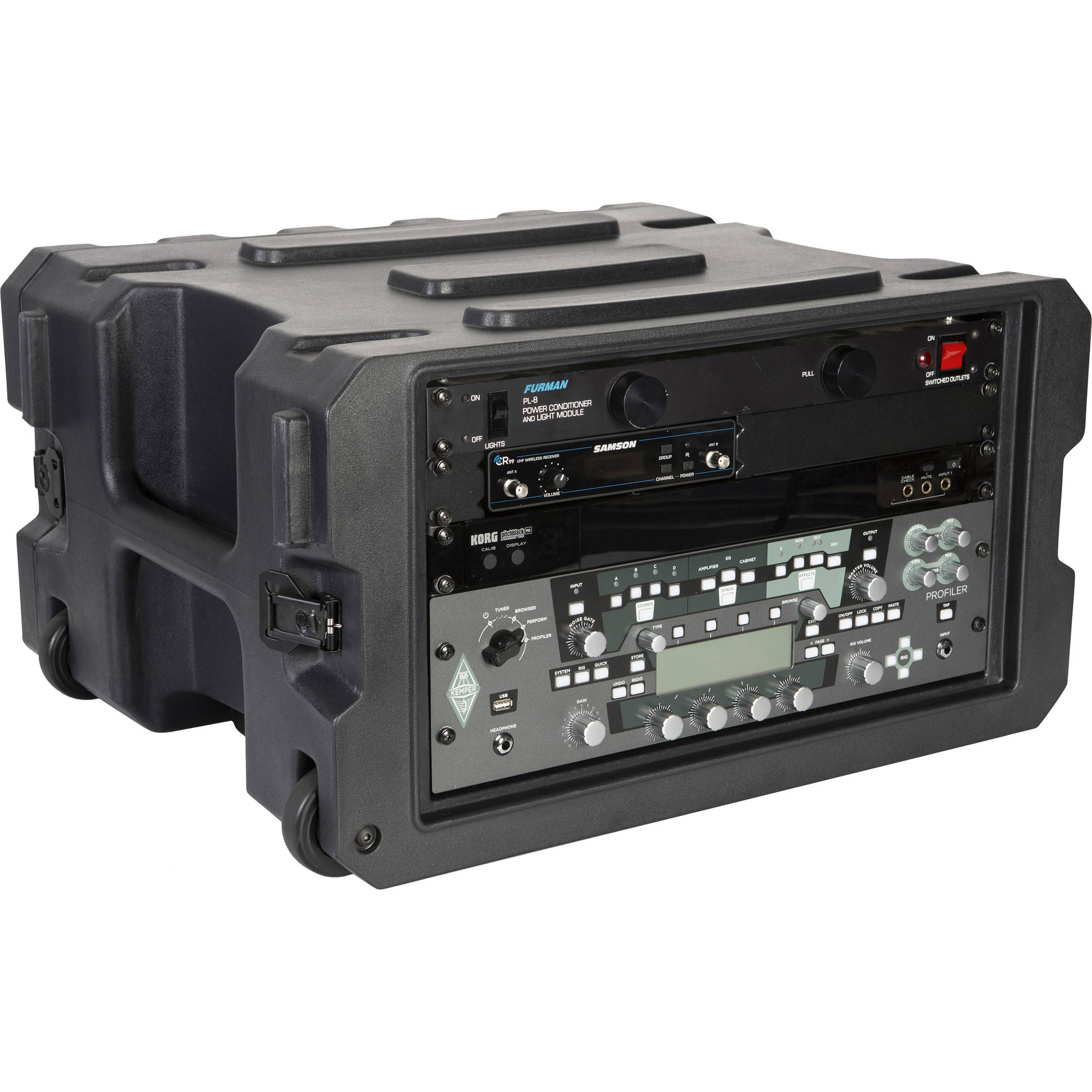 Gator Cases G-PROR-6U-19 Molded Audio Rack with Wheels (6U, 19" Deep)