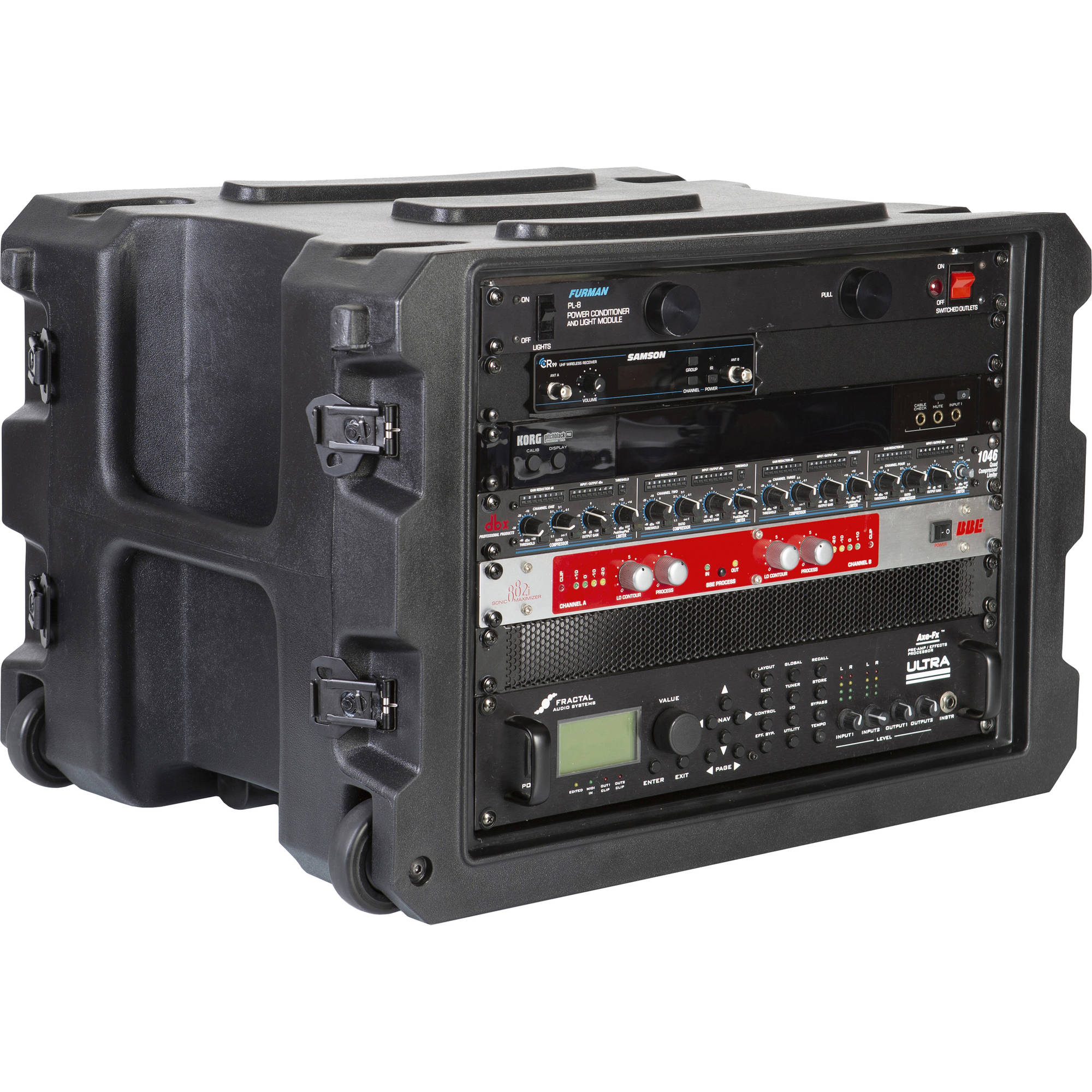 Gator Cases G-PROR-8U-19 Molded Audio Rack with Wheels (8U, 19" Deep)