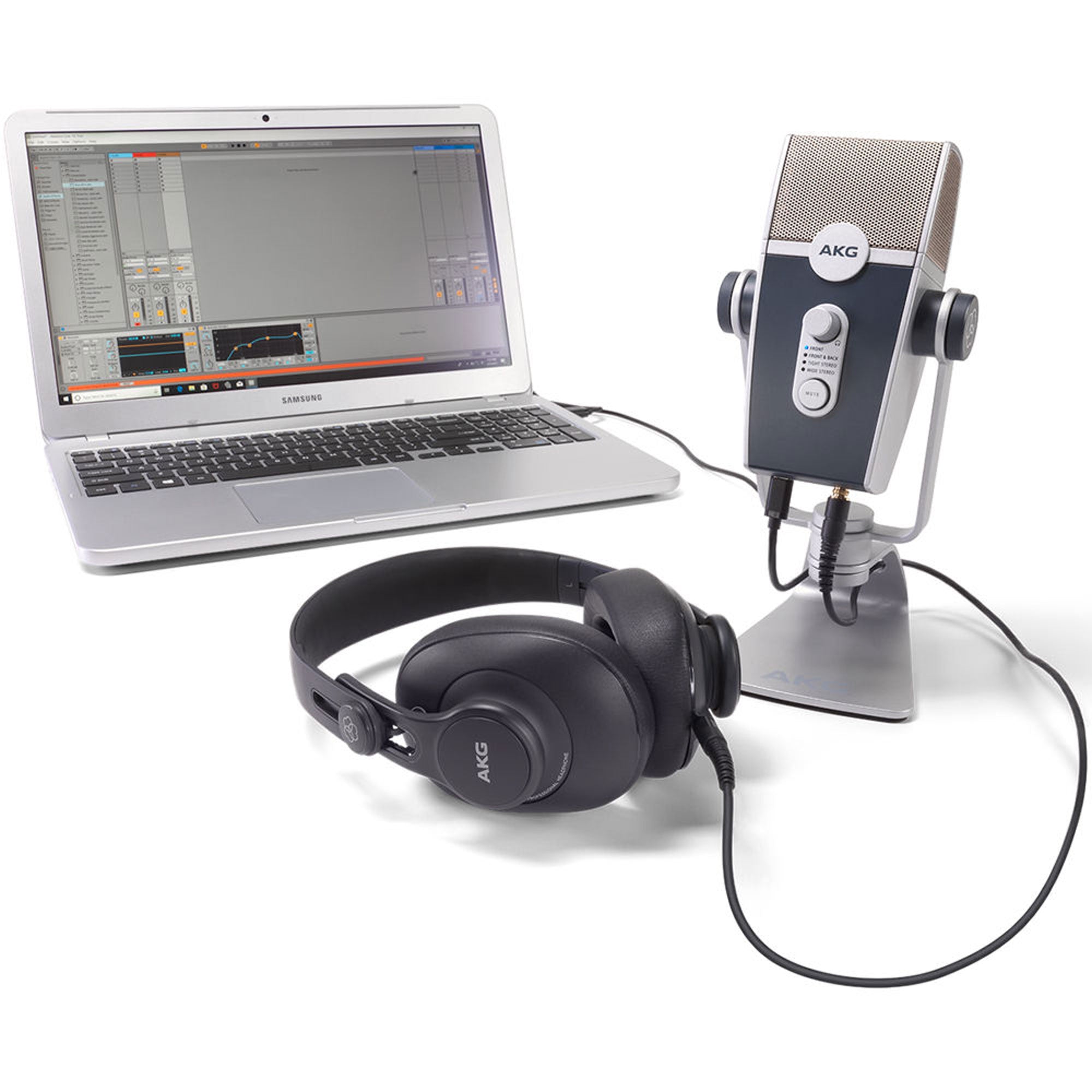 AKG Podcaster Essentials: AKG Lyra USB Microphone & AKG K371 Headphones