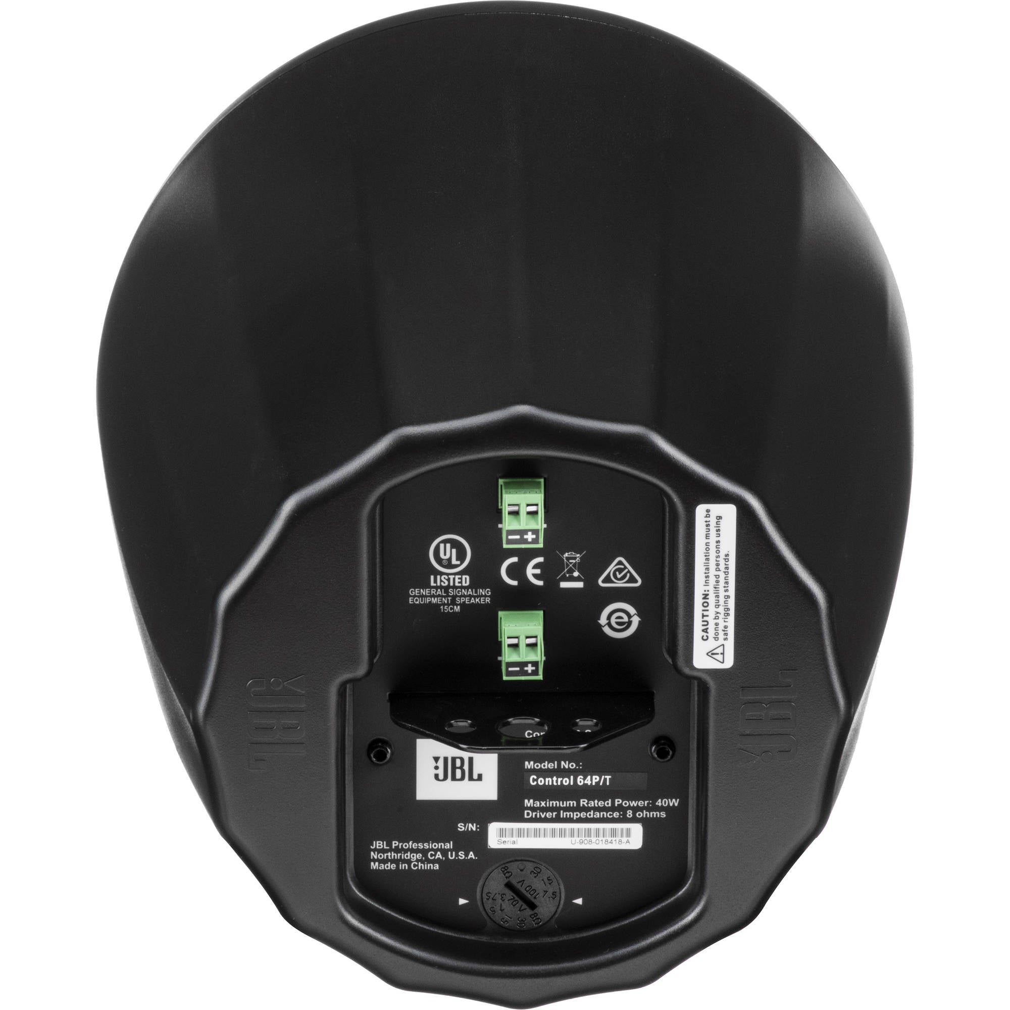 JBL Control 64P/T 4" Compact Full-Range Pendant Loudspeaker (Black, Pair)