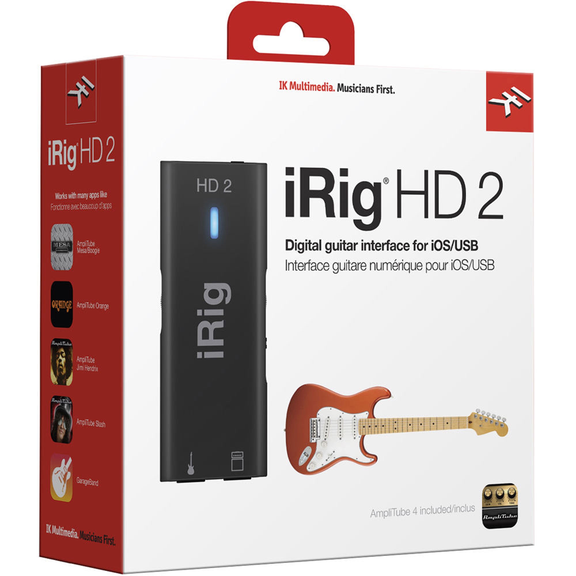 IK Multimedia iRig HD 2 - Guitar Interface for iOS, Mac and PC