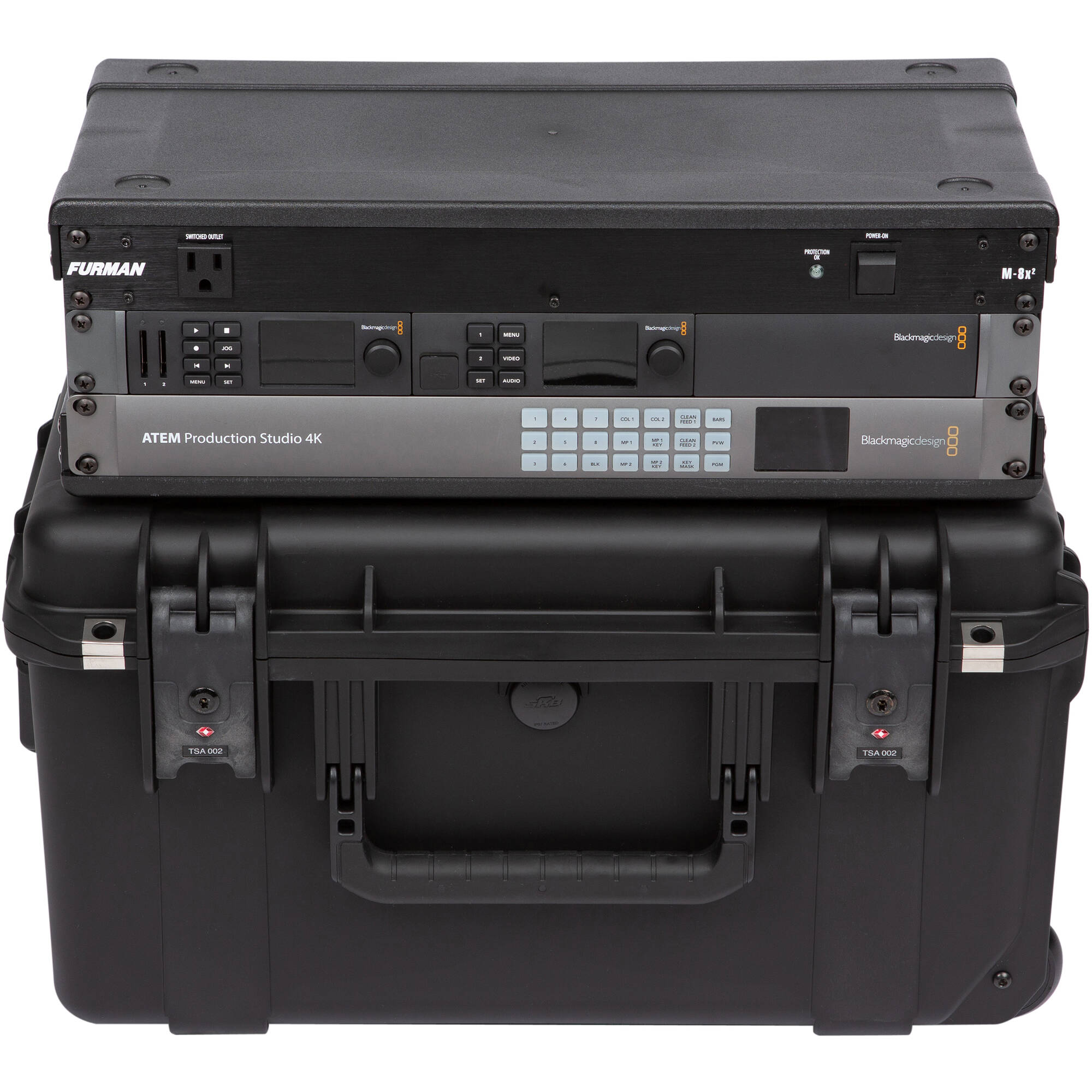 SKB 3i-2011M103U iSeries Injection Molded Shallow Fly Rack with Wheels (3U, 9" Rack Depth)