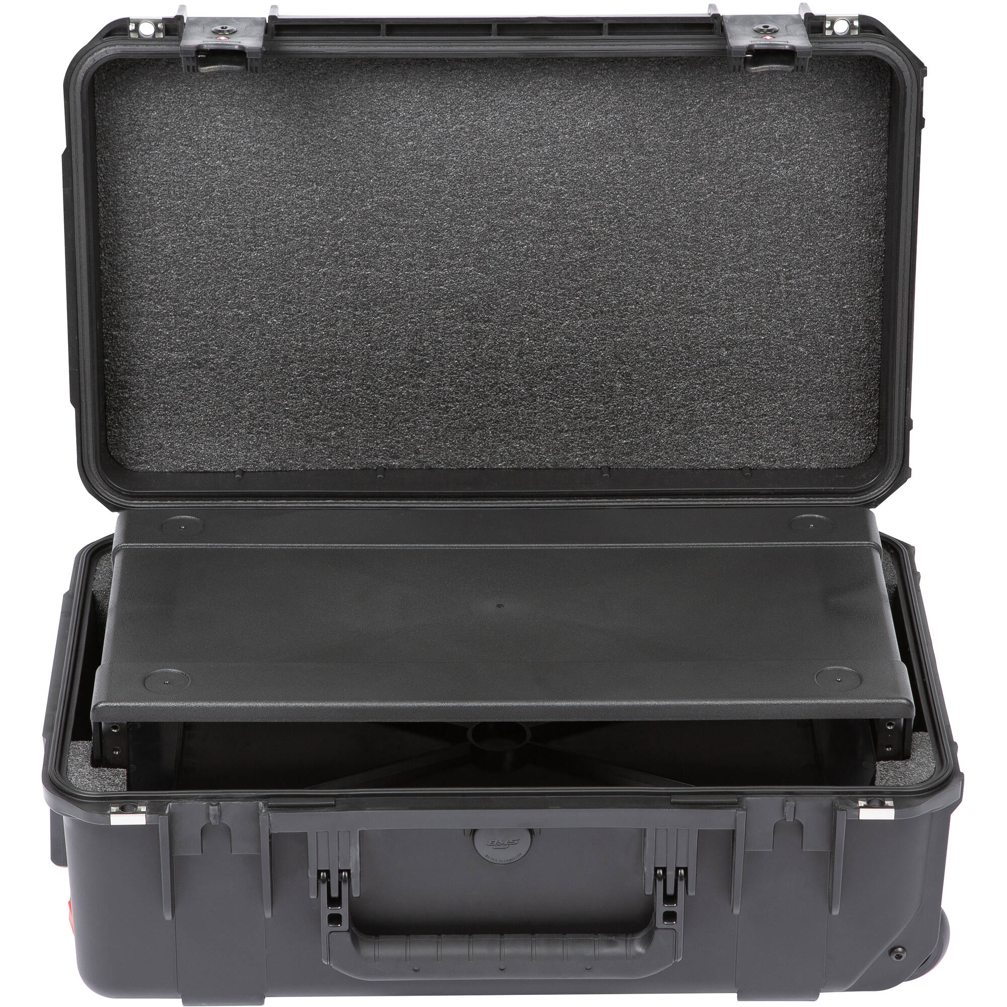 SKB 3i-2011M72U iSeries Injection Molded Shallow Fly Rack with Wheels (2U, 9" Rack Depth)