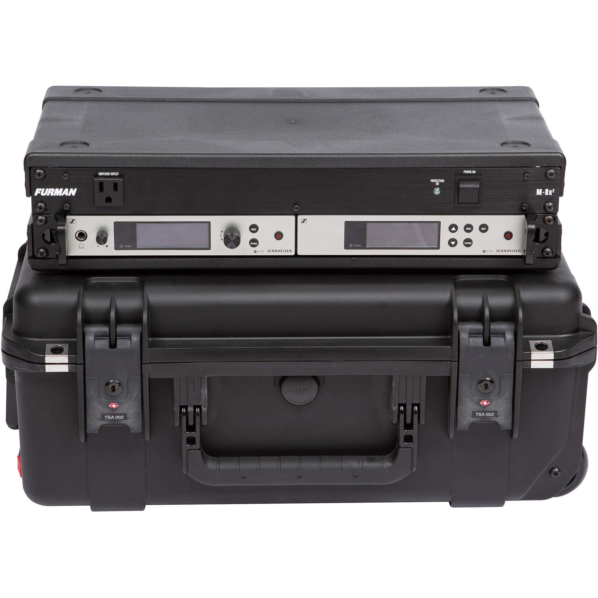 SKB 3i-2011M72U iSeries Injection Molded Shallow Fly Rack with Wheels (2U, 9" Rack Depth)