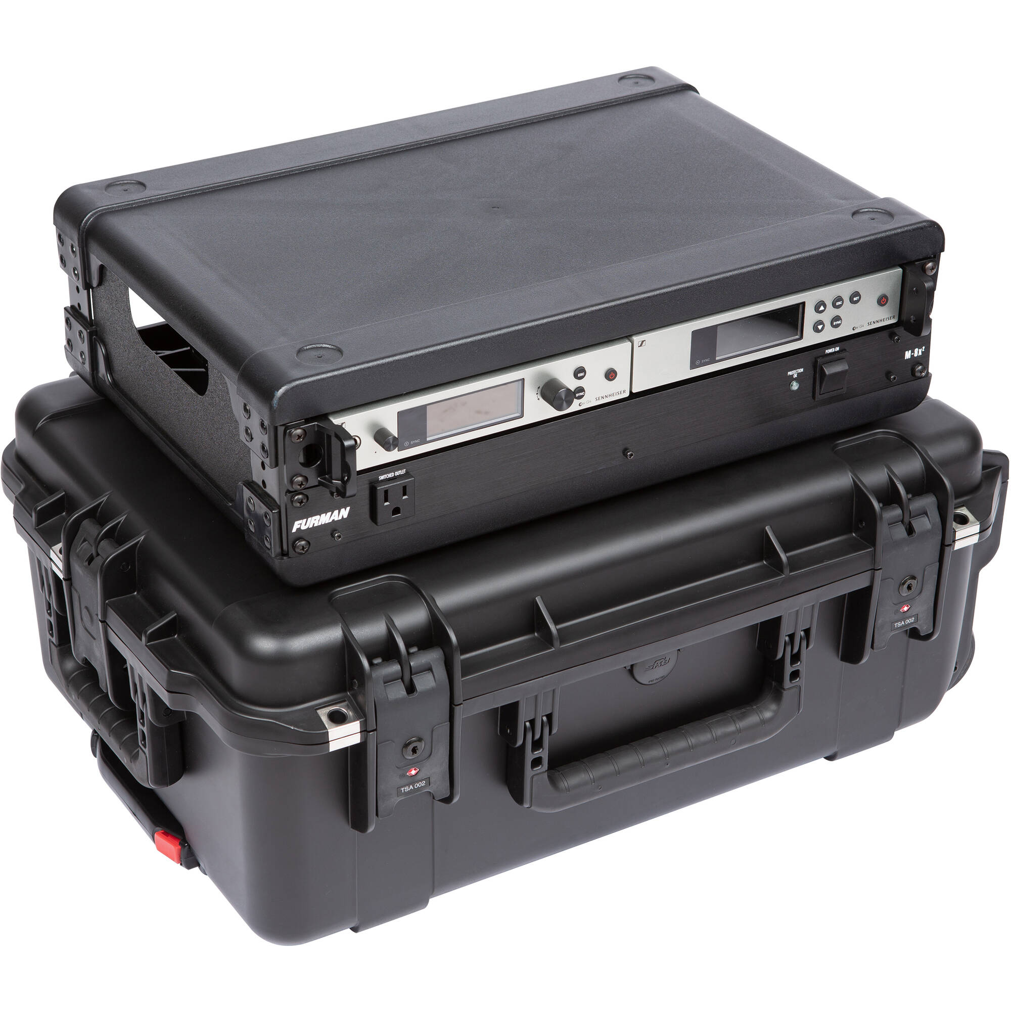 SKB 3i-2215M82U iSeries Injection Molded Fly Rack with Wheels (2U, 13" Rack Depth)