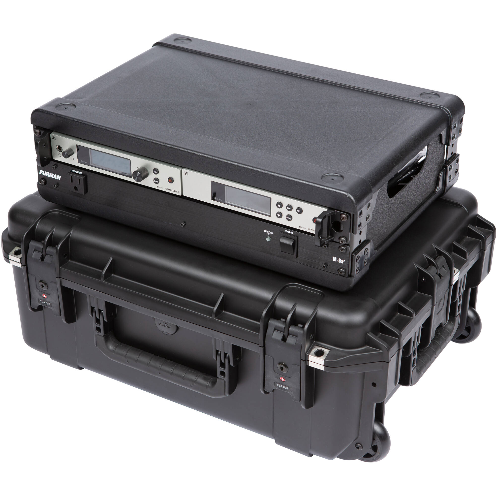 SKB 3i-2215M82U iSeries Injection Molded Fly Rack with Wheels (2U, 13" Rack Depth)