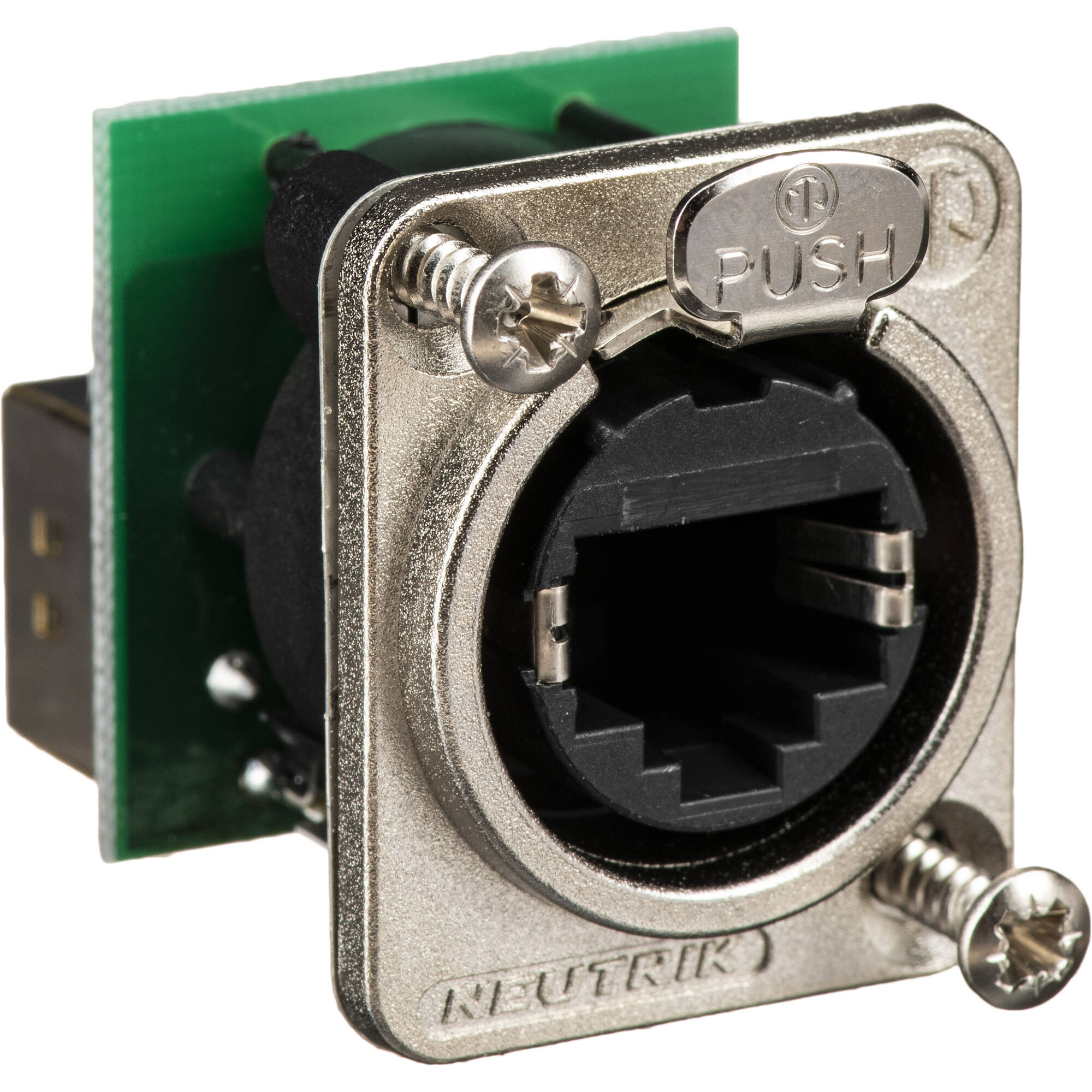 Neutrik NE8FDP etherCON RJ45 Feedthrough Receptacle (Nickel)