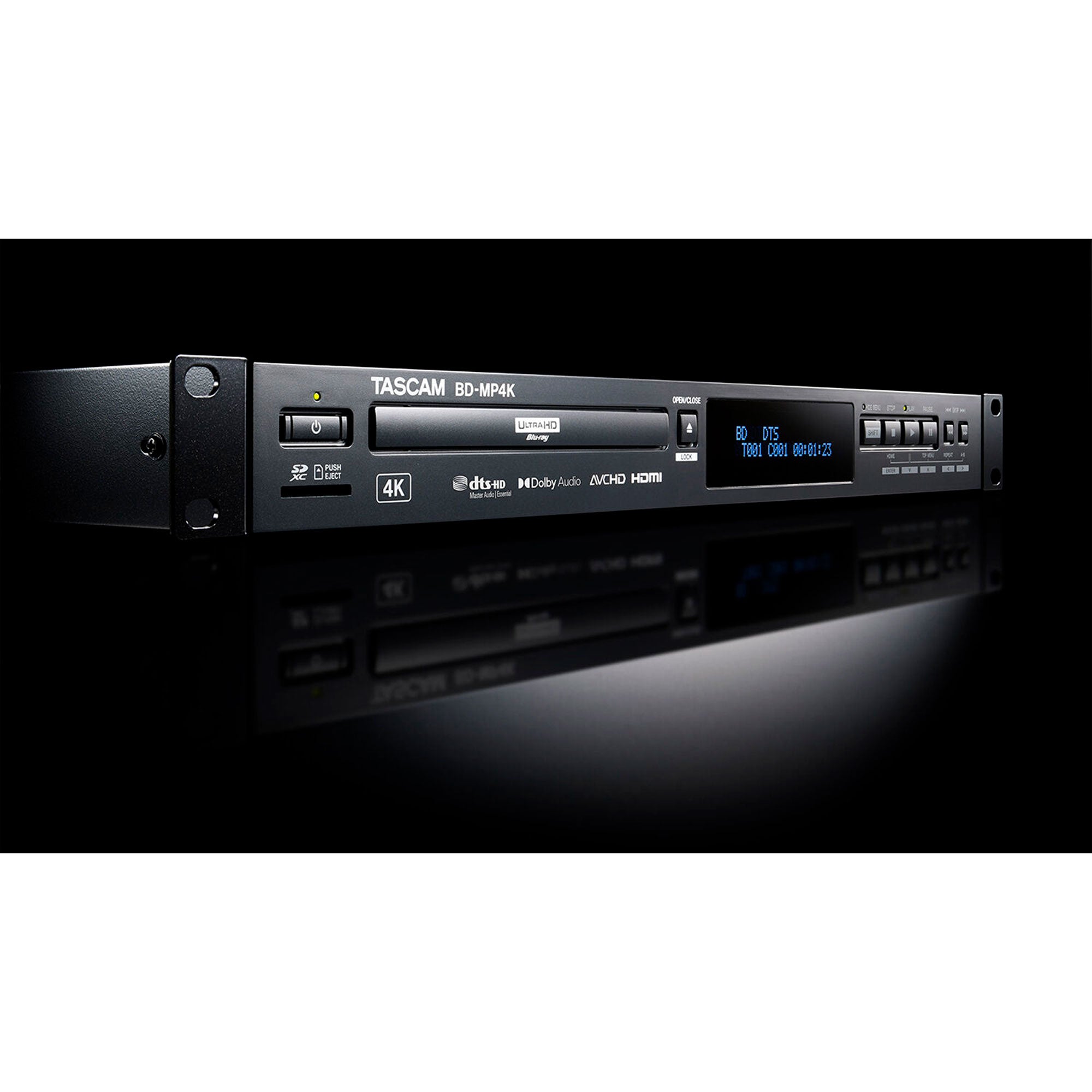 Tascam BD-MP4K Professional-Grade 4K UHD Blu-ray Player with SD & USB Playback