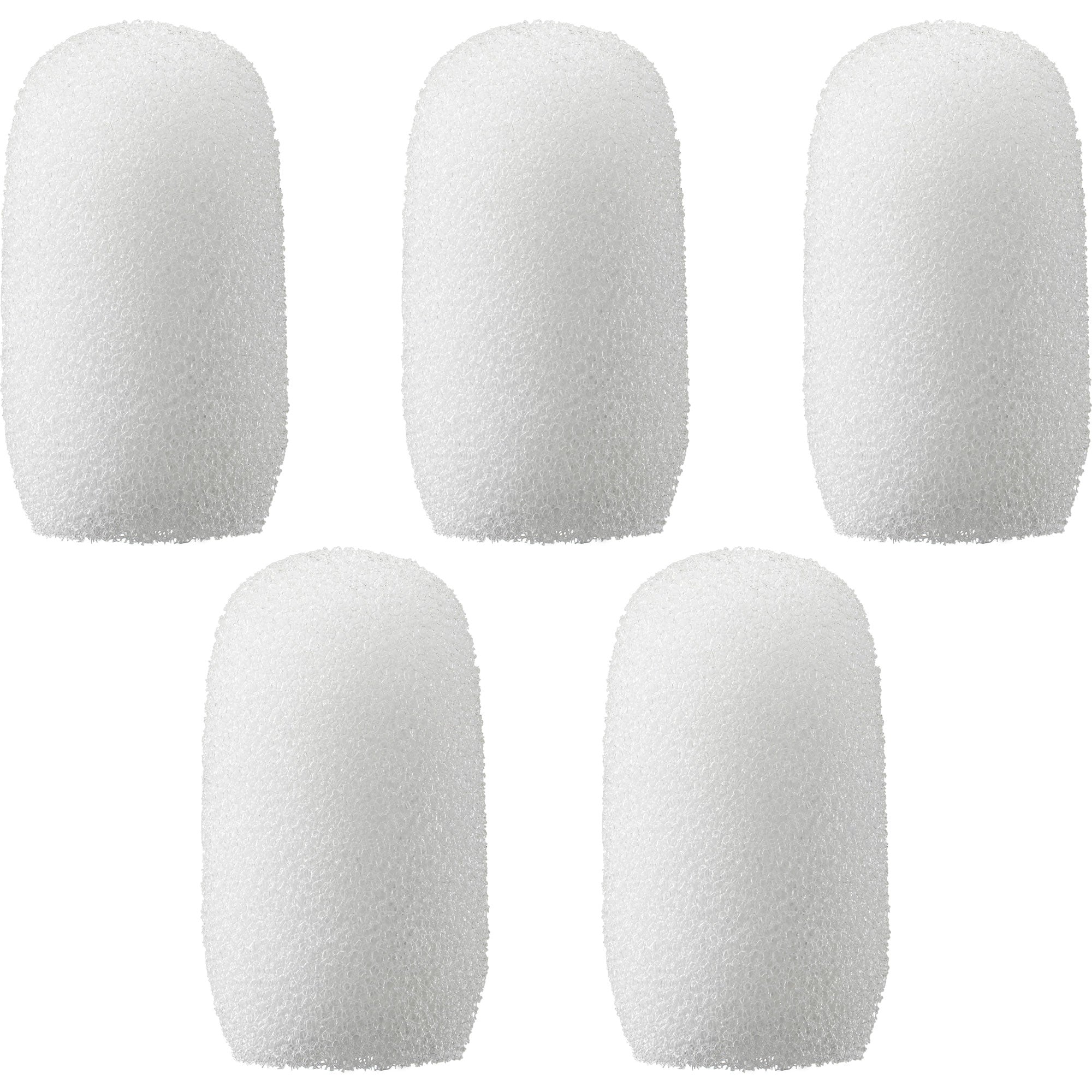 Shure RPMDL4WS/W Set of 5 Foam Windscreens for DuraPlex DL4 Microphones (White)