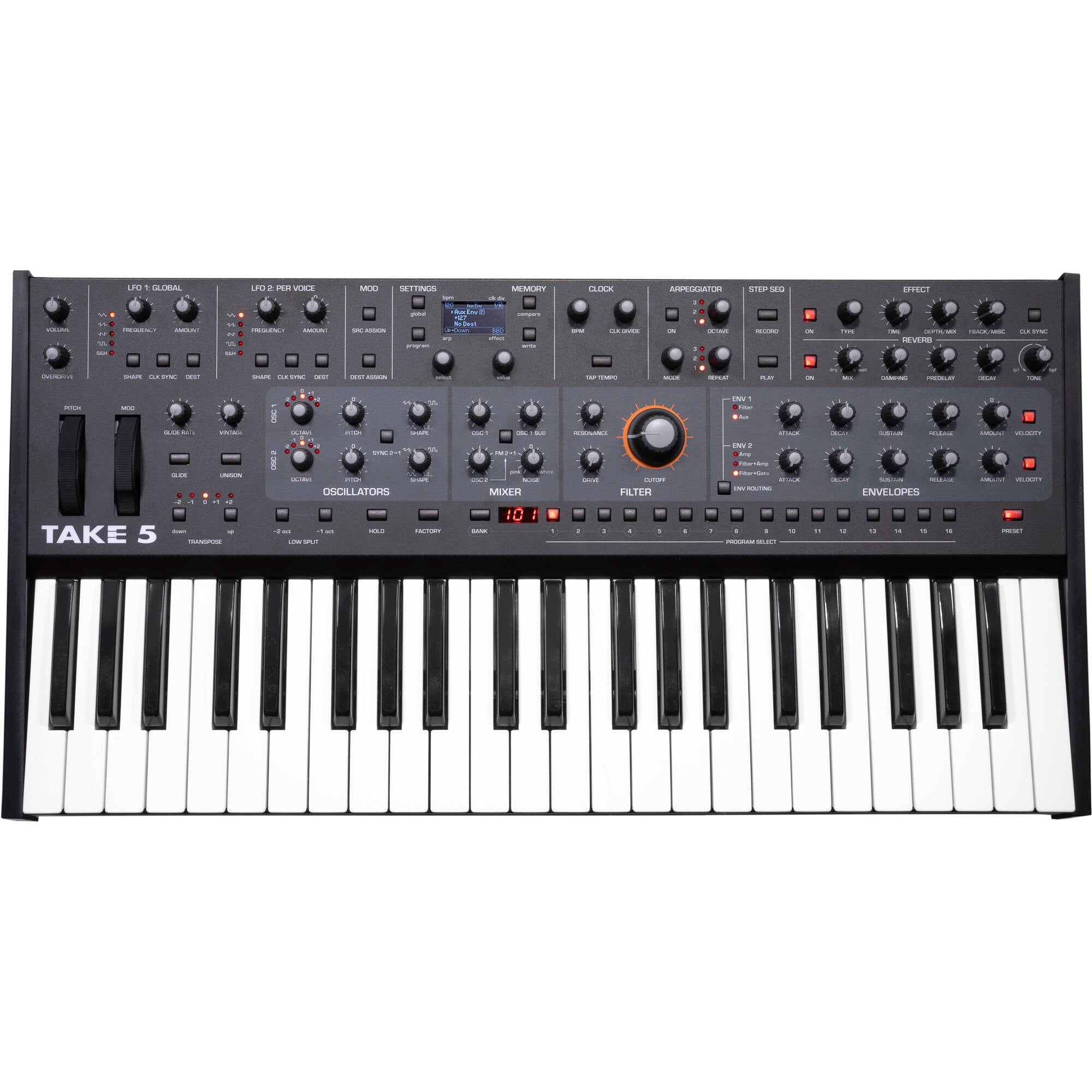 Sequential Take 5 Compact Poly Synthesizer