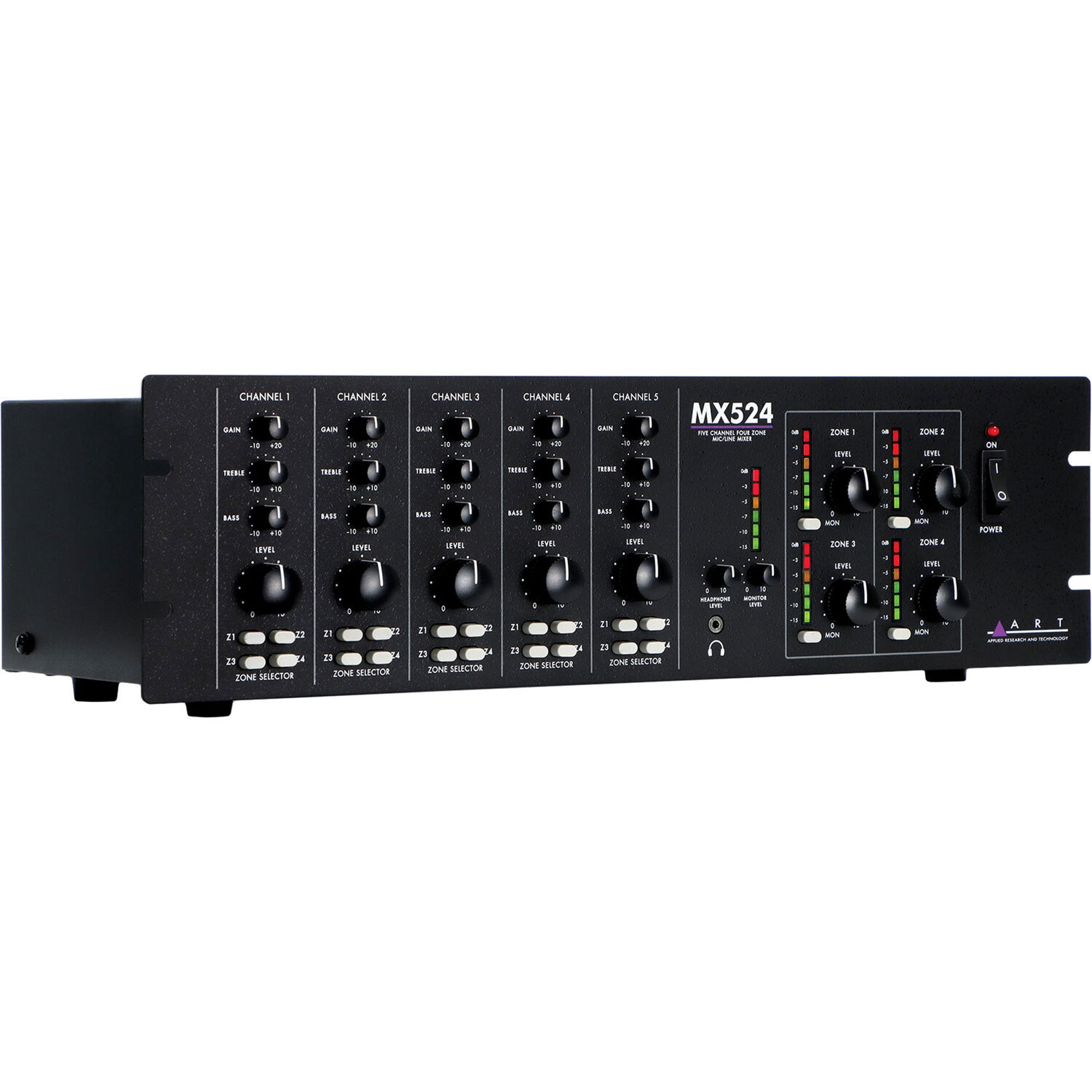 ART MX524 5-Channel 4-Zone Mic/Line Mixer