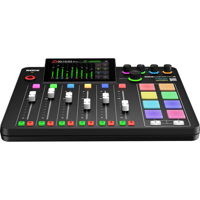 Rode RODECaster Pro II Integrated Audio Production Studio with NTH-100M Headset Bundle
