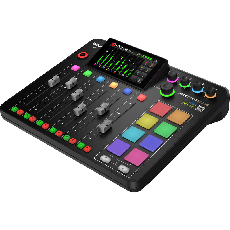 Rode RODECaster Pro II Integrated Audio Production Studio with NTH-100M Headset Bundle