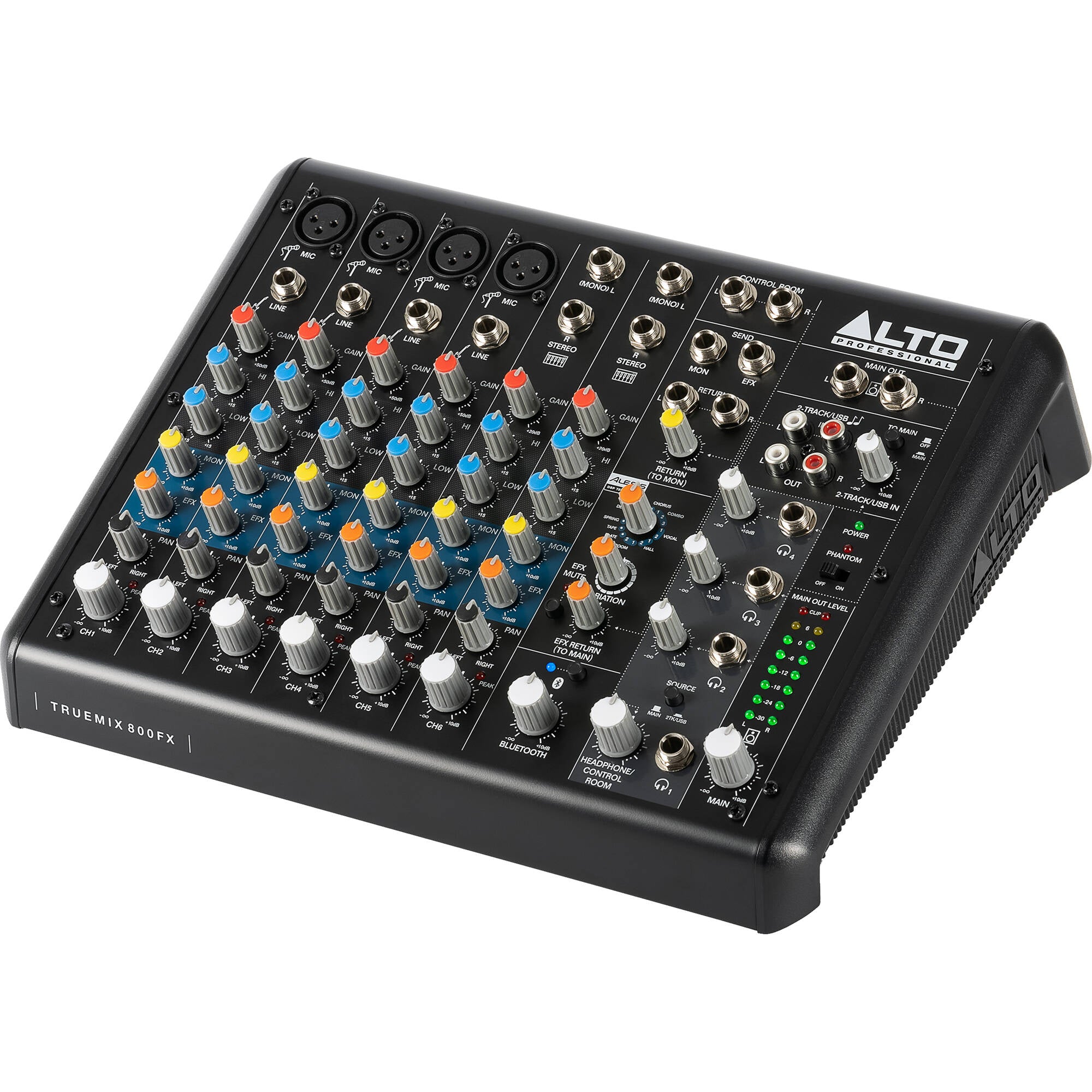 Alto Professional TrueMix 800 FX Portable 8-Channel Analog Mixer with USB, Bluetooth and Alesis FX