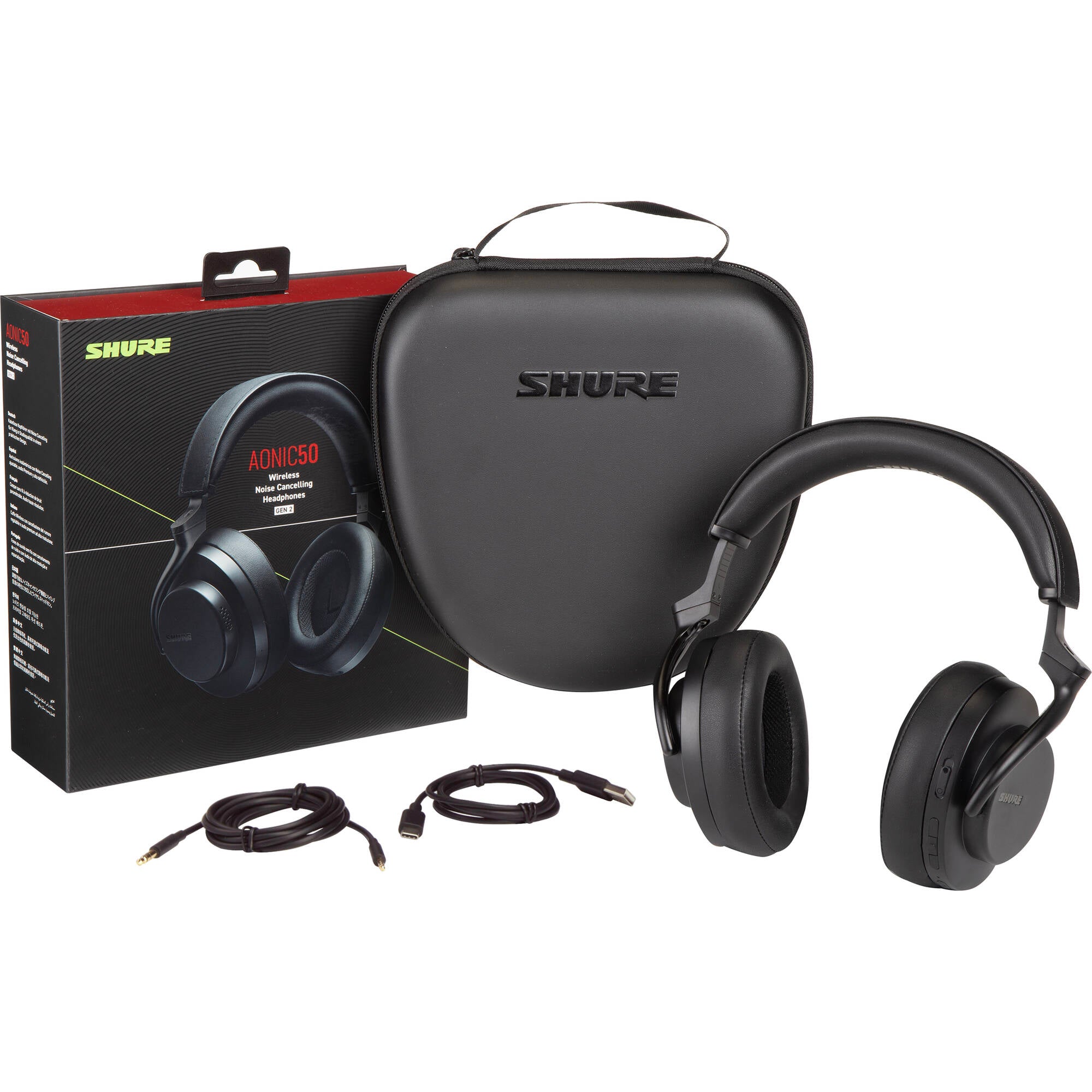 Shure AONIC 50 Gen 2 Wireless Noise Cancelling Headphones (Black)
