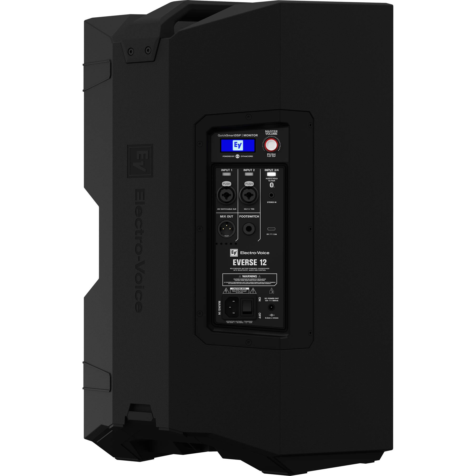 Electro-Voice EVERSE 12 Weatherized Battery-Powered Loudspeaker with Bluetooth (Black)