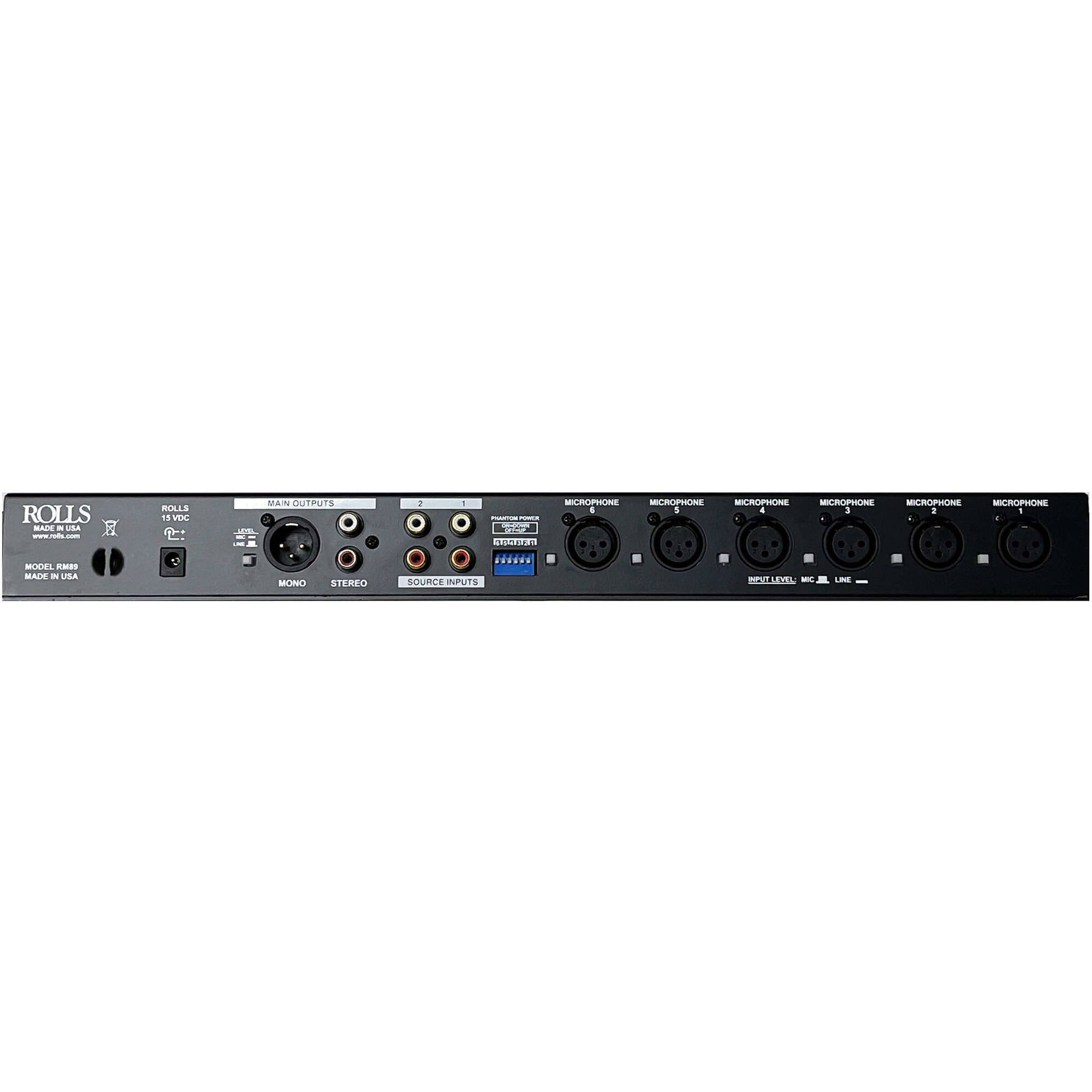 Rolls RM89 8-Channel Mic/Line Mixer