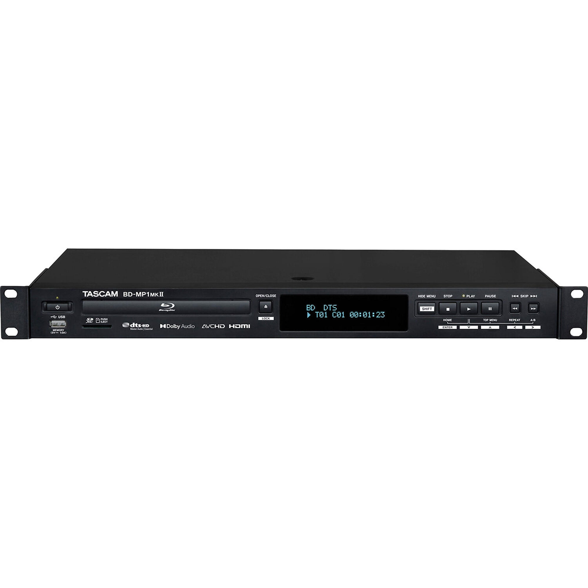 Tascam BD-MP1MKII Professional-Grade Blu-ray Player with SD & USB Playback