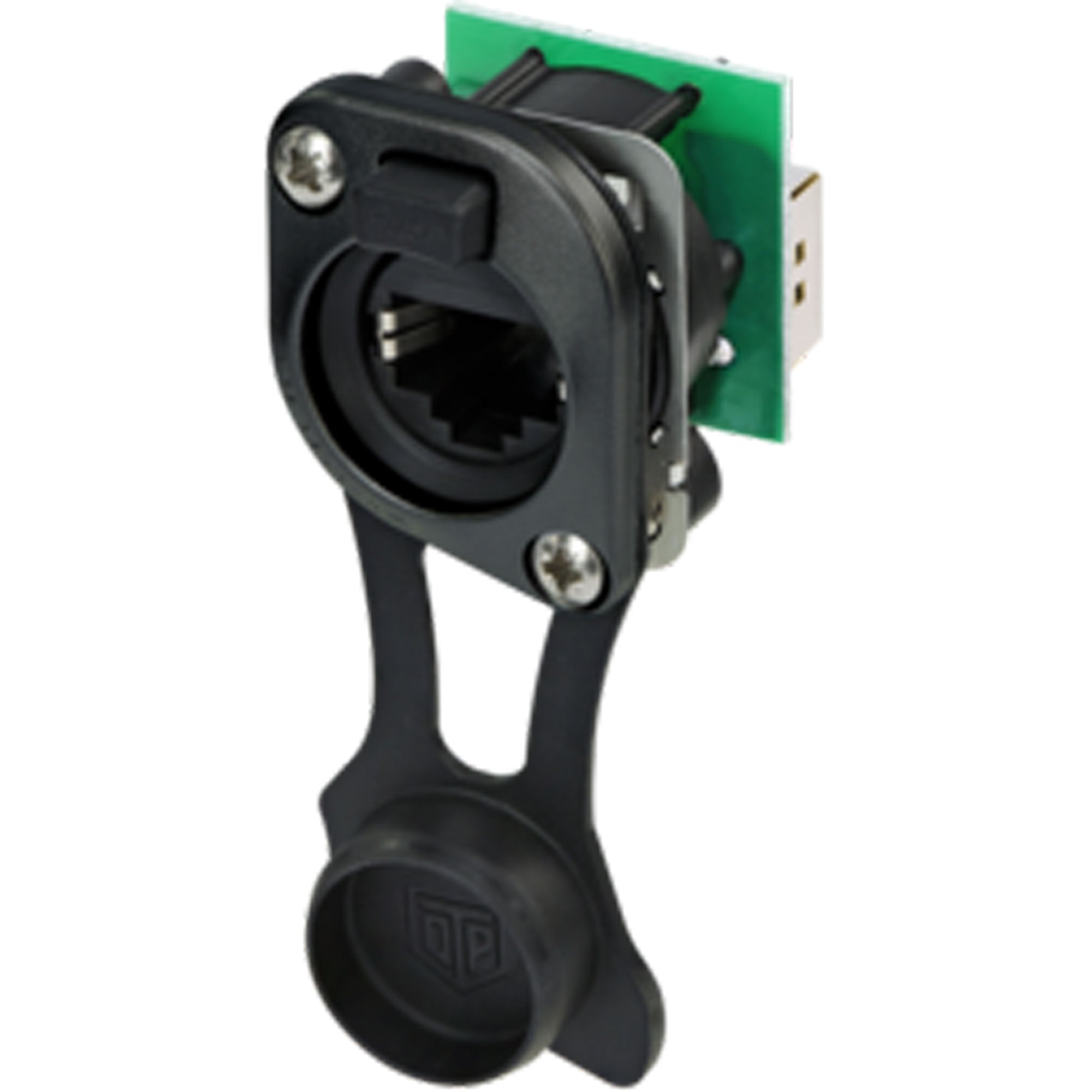 Neutrik NE8FDP-B-TOP etherCON RJ45 IP65 Outdoor Feedthrough Receptacle (Black, Box of 100)