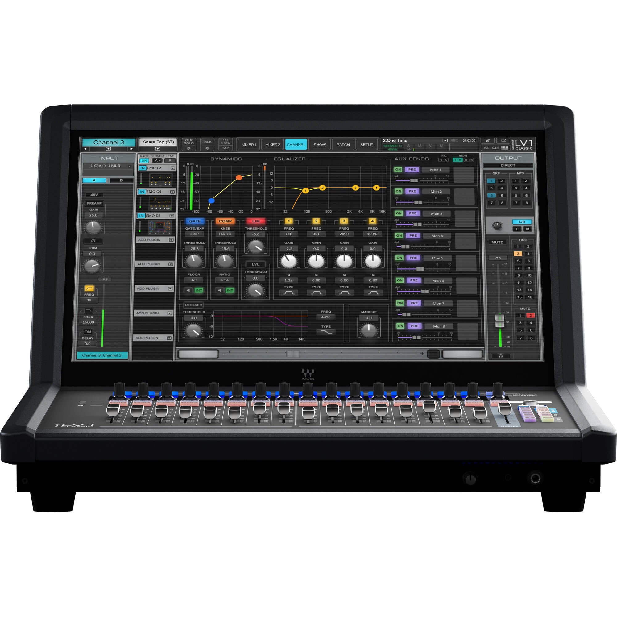 Waves eMotion LV1 Classic 64-Channel / 44 Bus Live Mixing Console