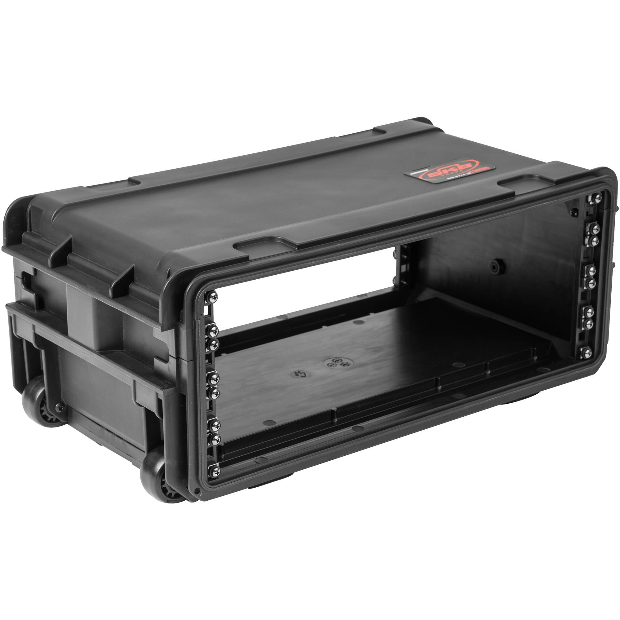 SKB 3i-4U11-W Injection Molded 11" Deep Rack with Wheels (4U, Black)