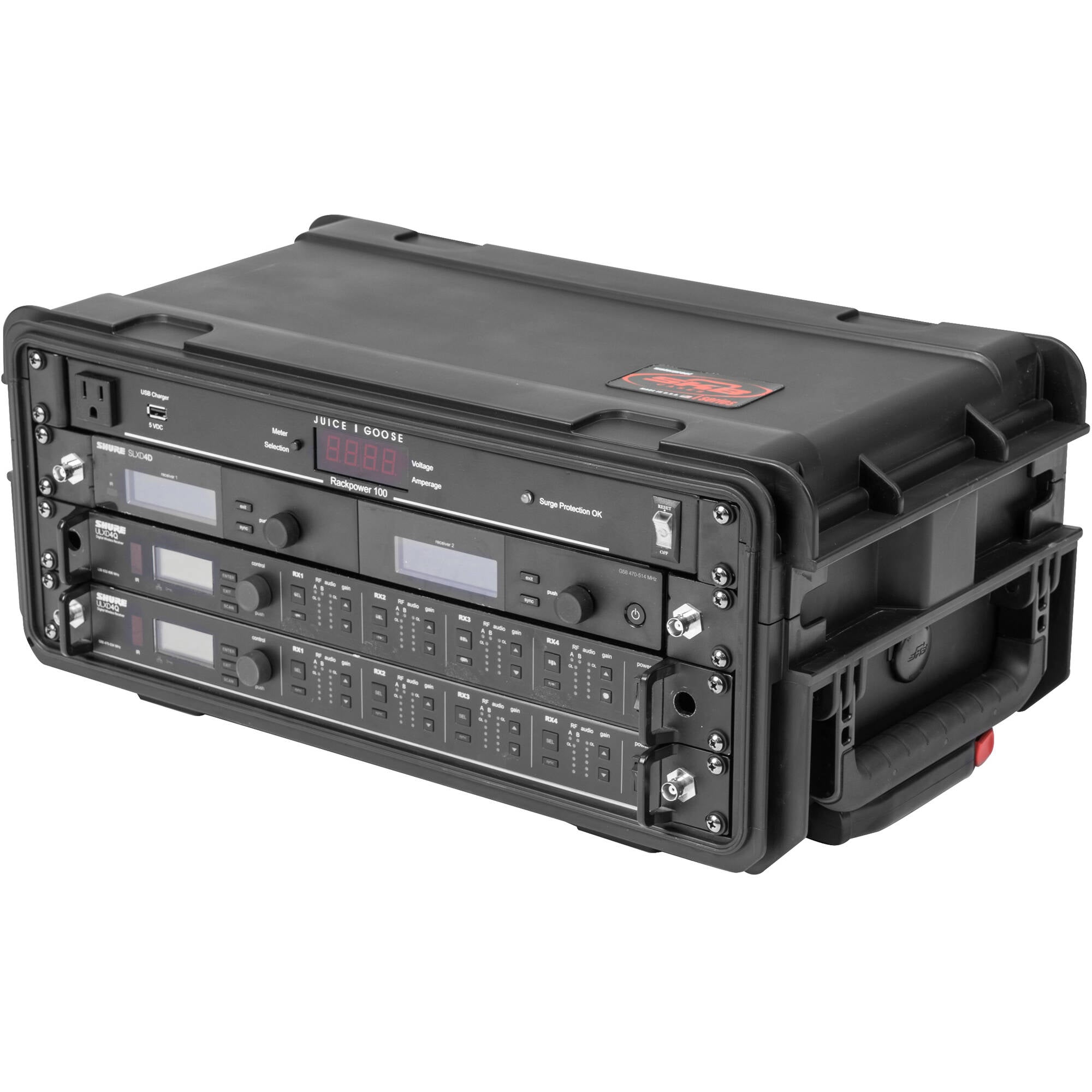 SKB 3i-4U11-W Injection Molded 11" Deep Rack with Wheels (4U, Black)