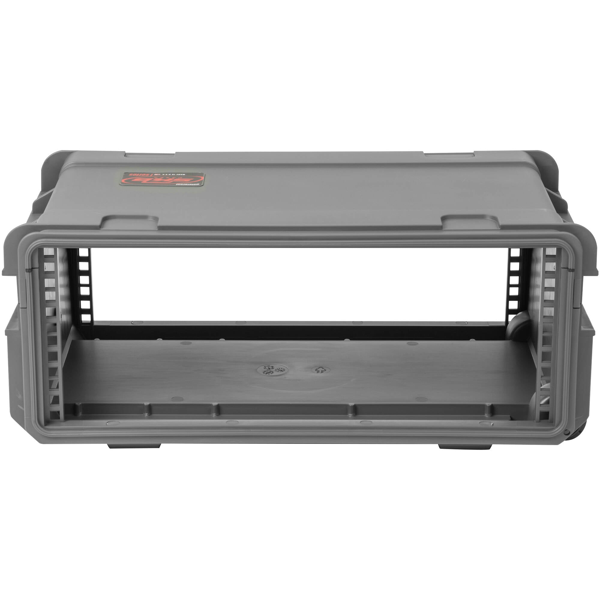 SKB 3i-4U11G-W Injection Molded 11" Deep Rack with Wheels (4U, Dark Grey)