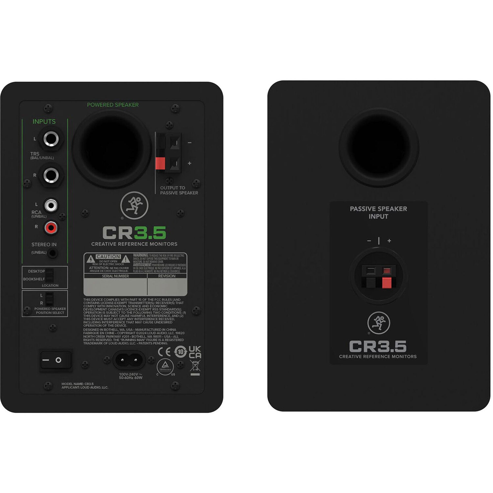Mackie CR3.5 Creative Reference Powered 3.5" Studio Monitors (Pair, Black)