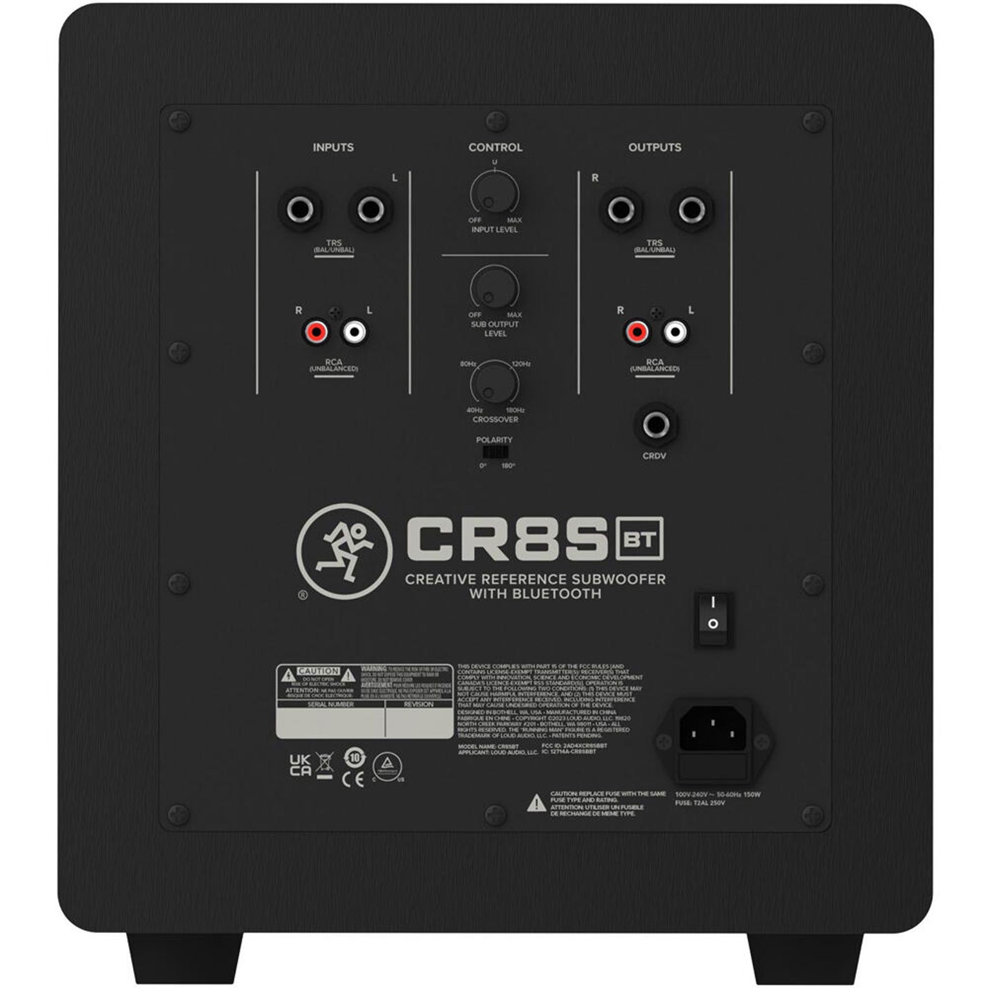 Mackie CR8SBT Creative Reference Series Powered 8" Subwoofer with Desktop Remote & Bluetooth (Black)