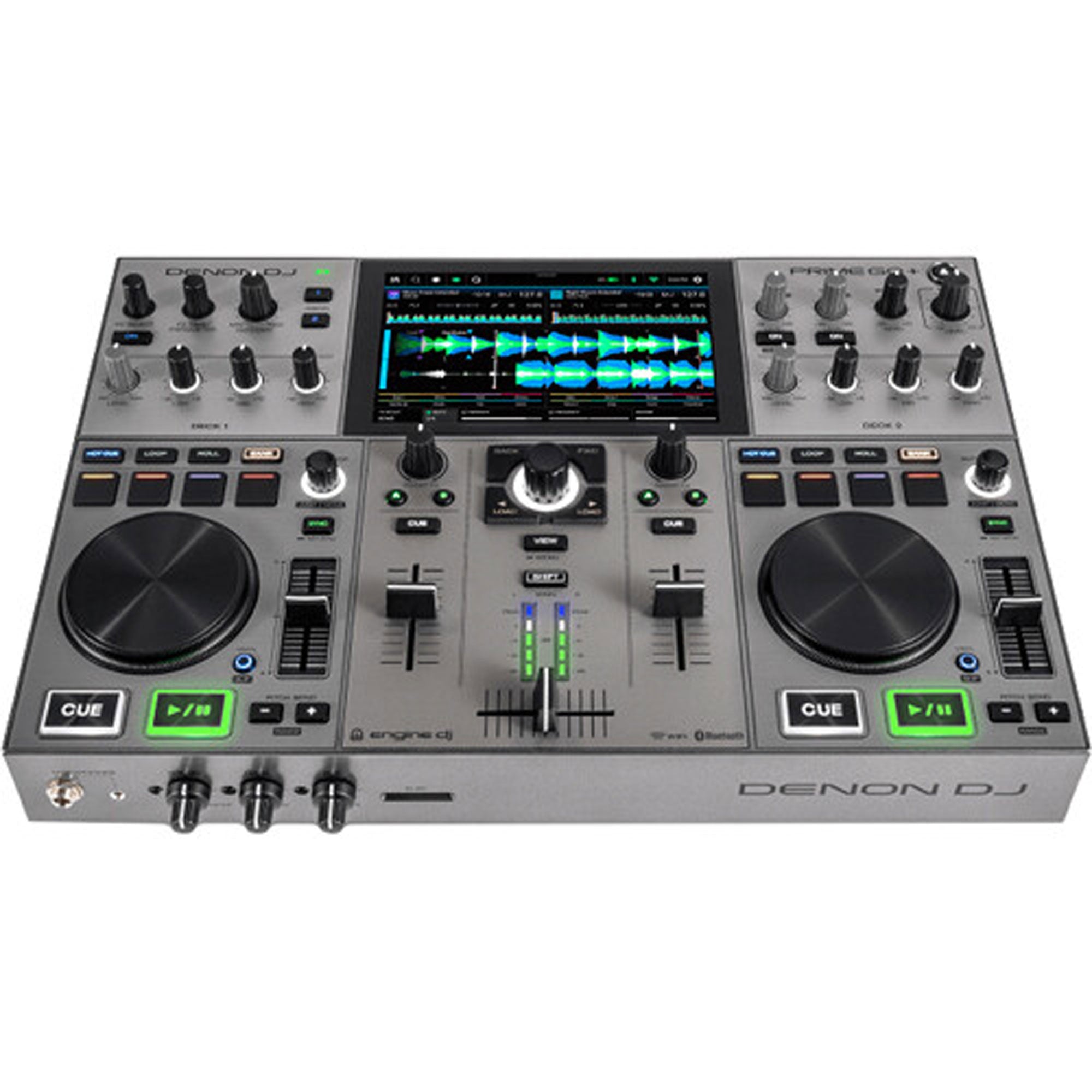 Denon DJ PRIME GO+ Standalone 2-Deck Rechargeable Smart DJ Console with 7" Touchscreen