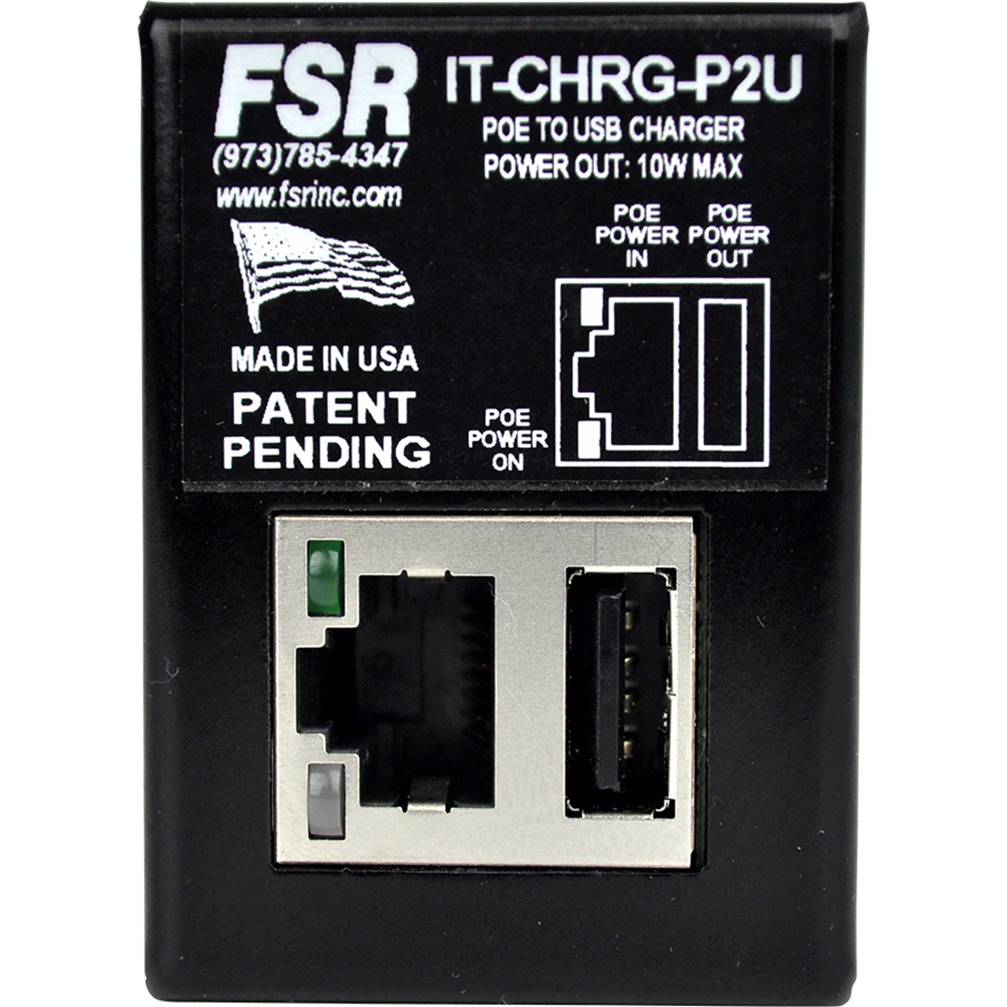 FSR FSR IT-CHRG-P2U PoE to USB Charger (Black)
