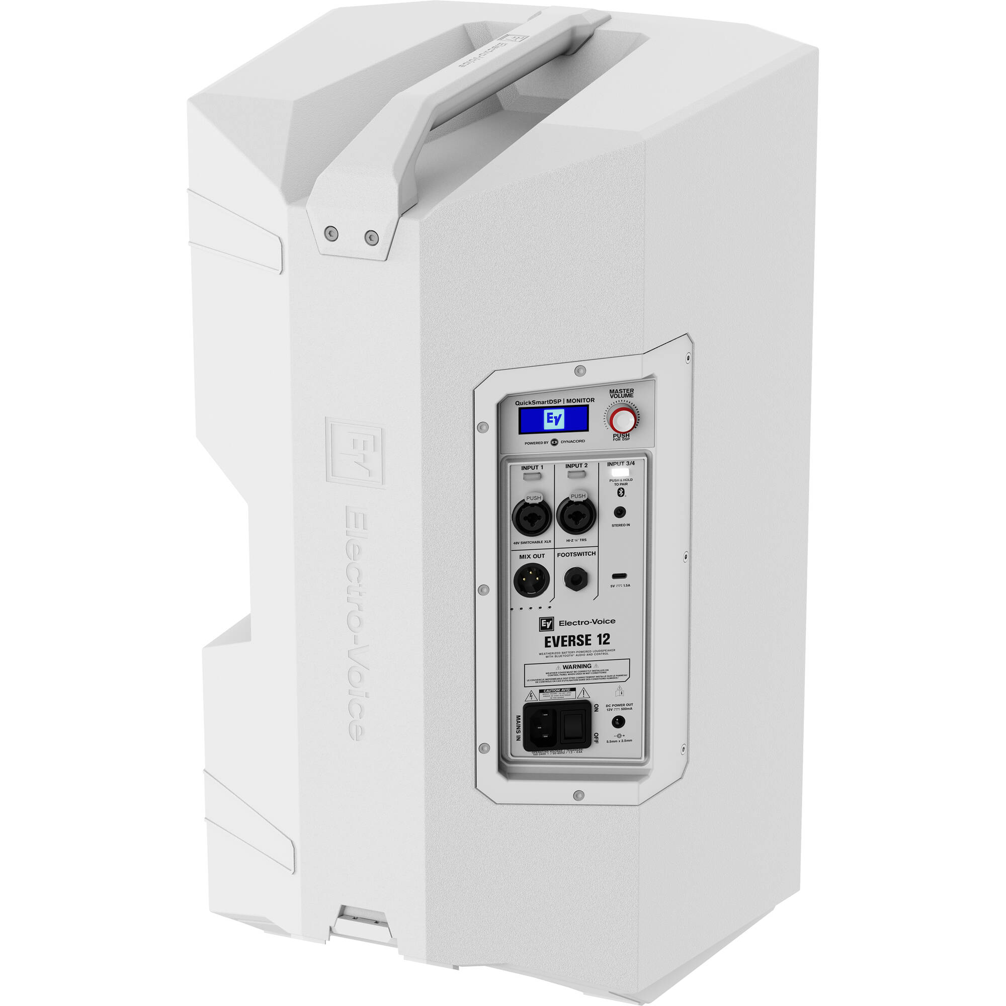 Electro-Voice EVERSE 12 Weatherized Battery-Powered Loudspeaker with Bluetooth (White)