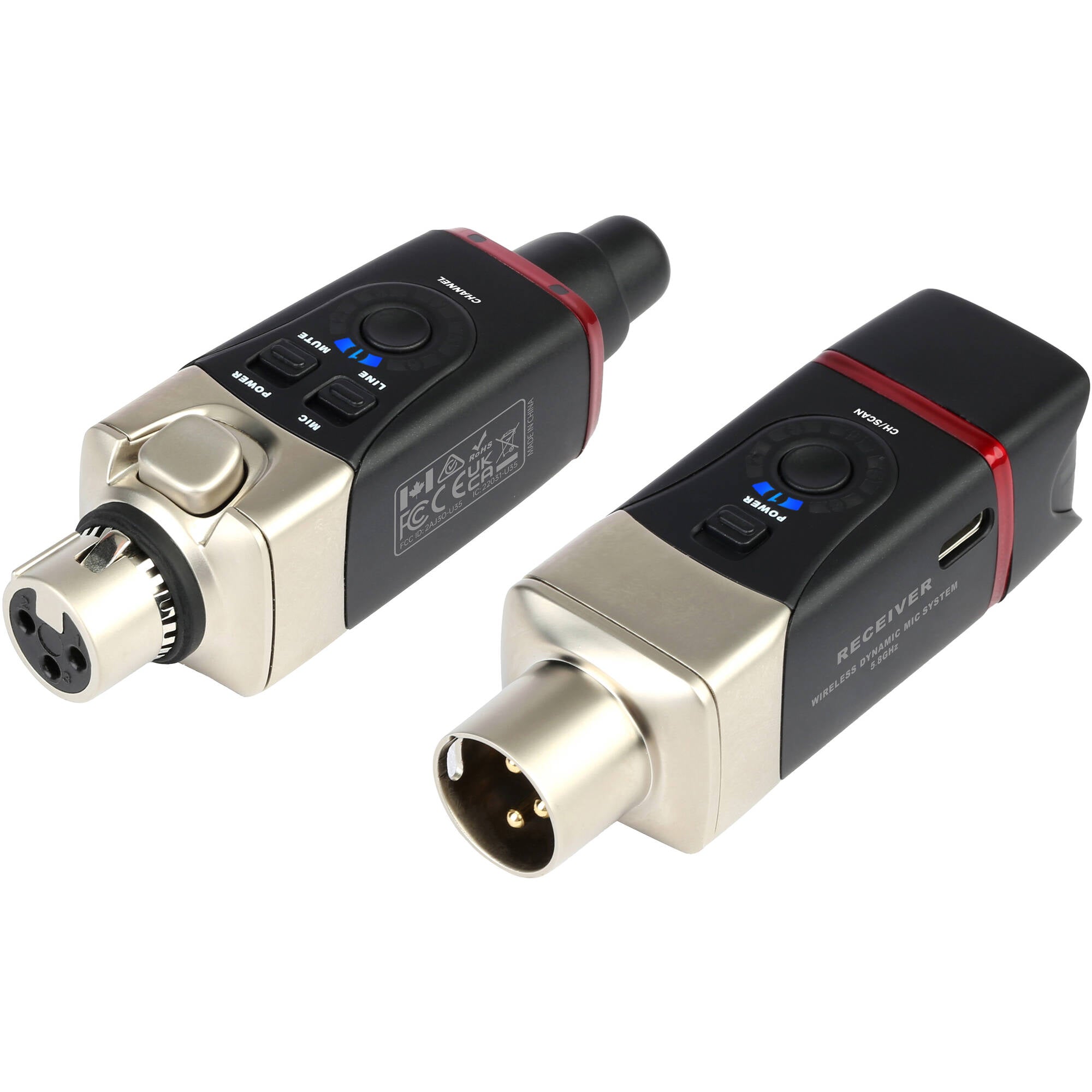 Xvive Audio U35 Wireless System for XLR Dynamic Microphones (5.8 GHz)