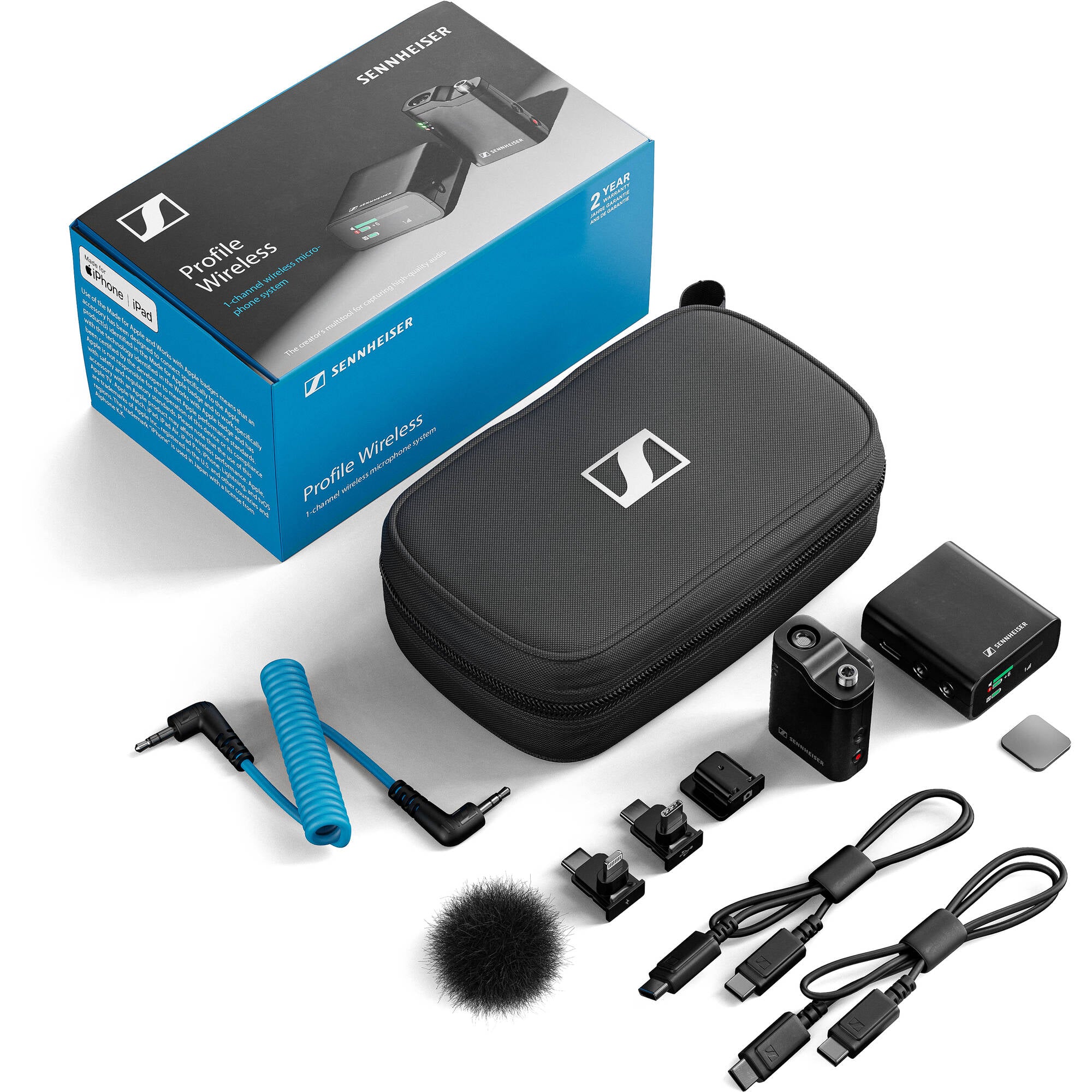 Sennheiser Profile 1-Person Clip-On Wireless Mic System/Recorder for Camera & Smartphone (2.4 GHz)