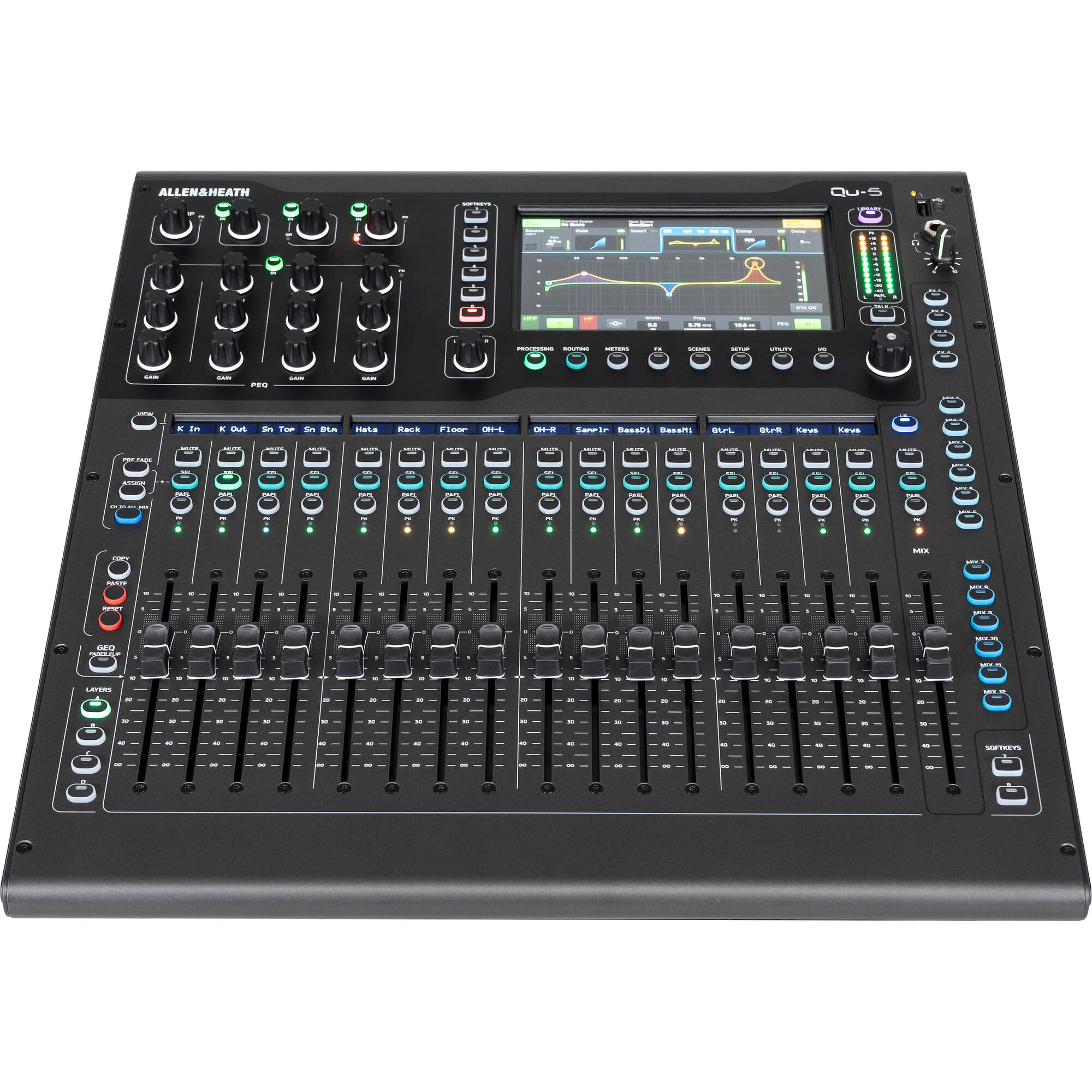 Allen & Heath Qu-5 36-Channel / 12-Bus Digital Mixer with 16+1 Motorized Faders