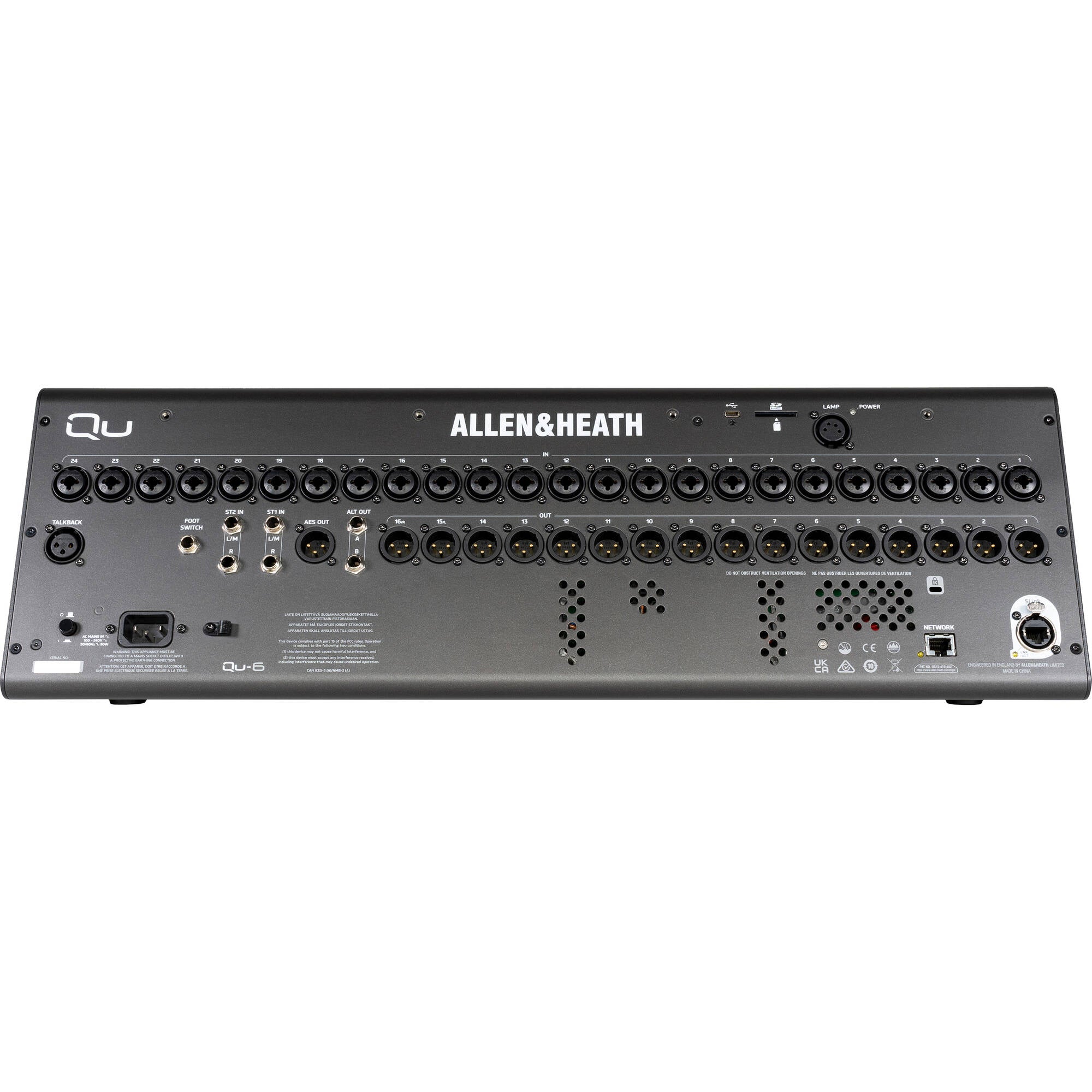 Allen & Heath Qu-6 36-Channel / 12-Bus Digital Mixer with 24+1 Motorized Faders