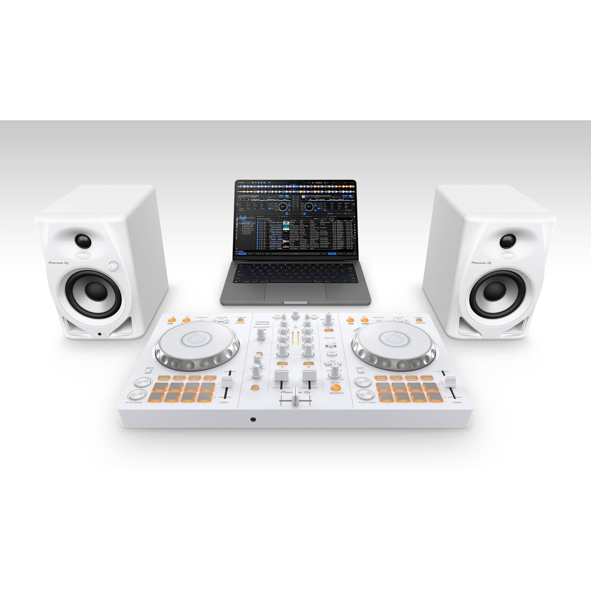 Pioneer DJ DDJ-FLX4 Portable 2-Channel rekordbox DJ and Serato Controller (Limited Edition White)