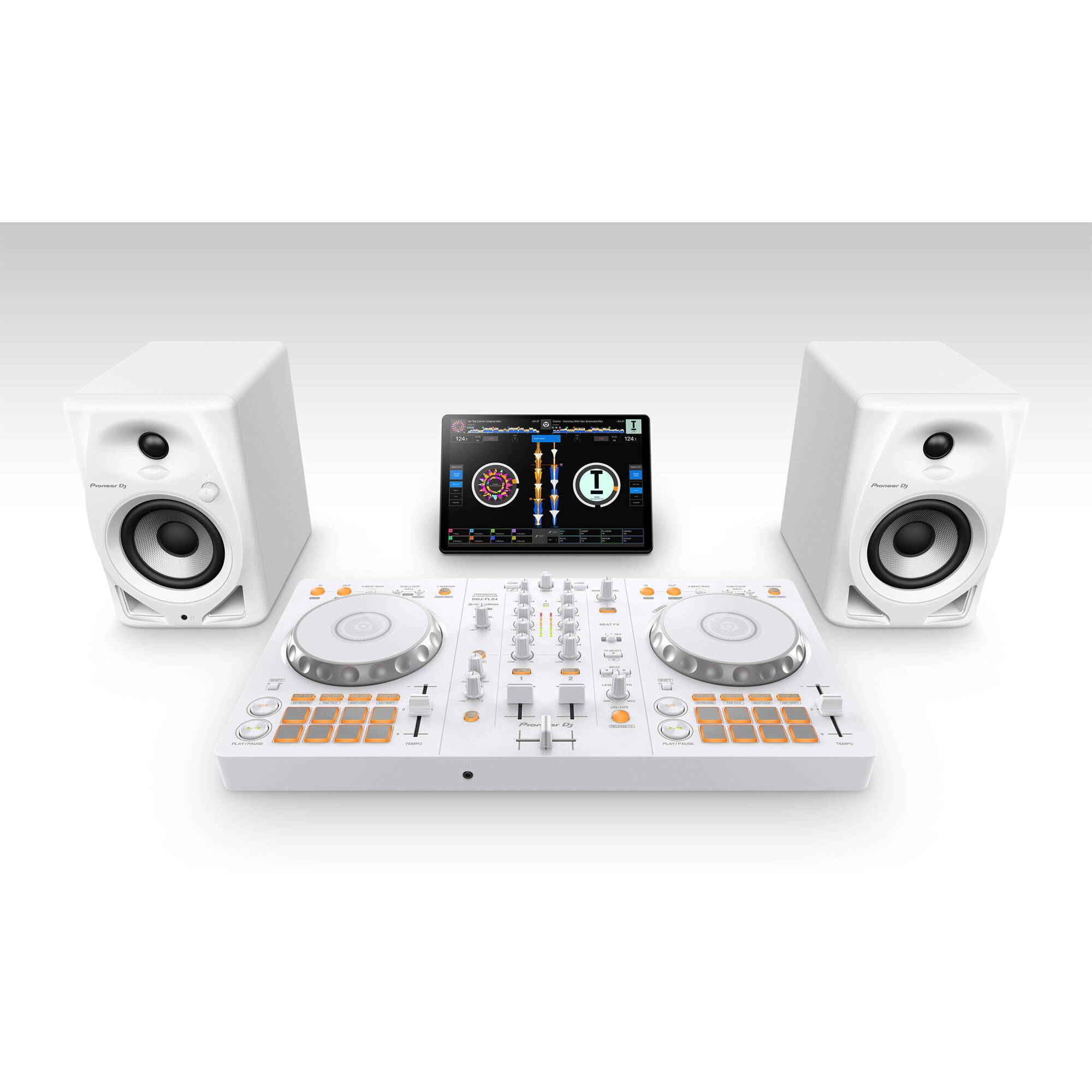 Pioneer DJ DDJ-FLX4 Portable 2-Channel rekordbox DJ and Serato Controller (Limited Edition White)