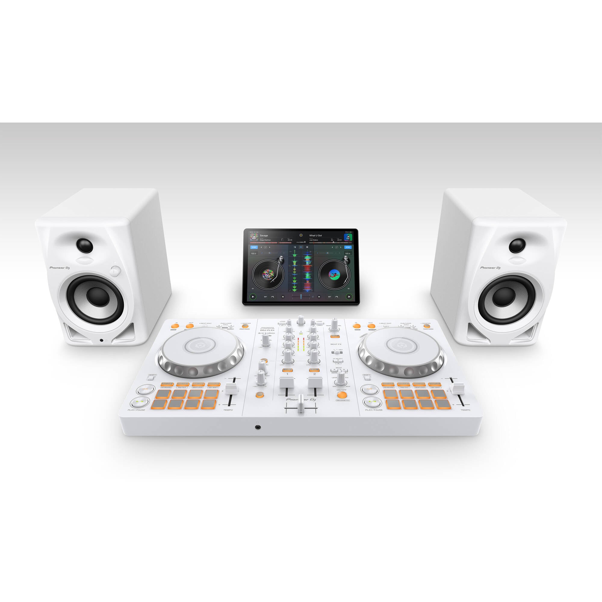 Pioneer DJ DDJ-FLX4 Portable 2-Channel rekordbox DJ and Serato Controller (Limited Edition White)