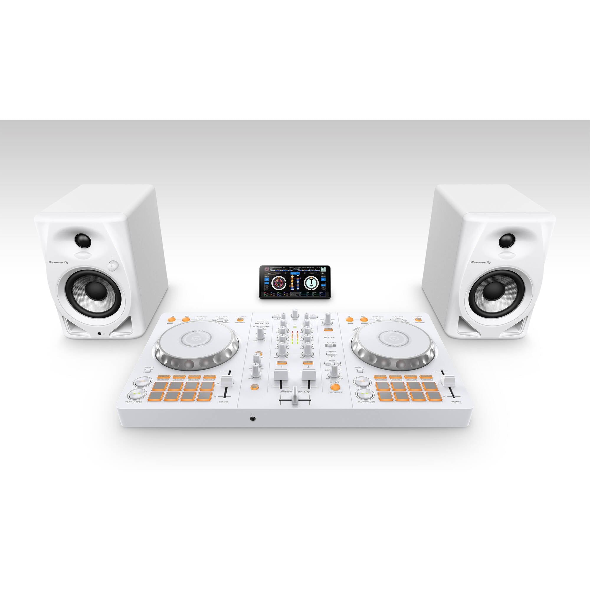 Pioneer DJ DDJ-FLX4 Portable 2-Channel rekordbox DJ and Serato Controller (Limited Edition White)