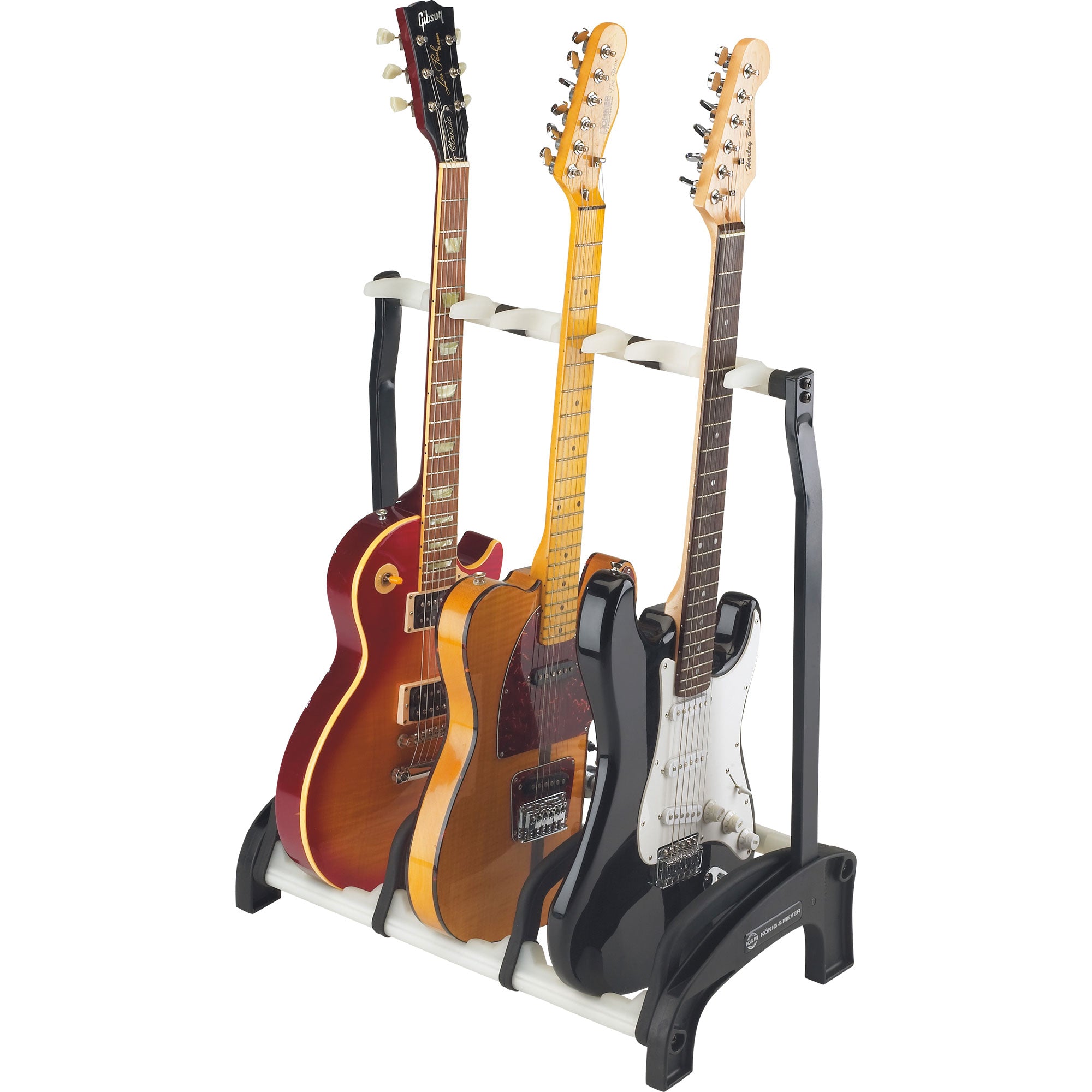 K&M Stands 17513 Guardian 3 Three Guitar Stand (Translucent)