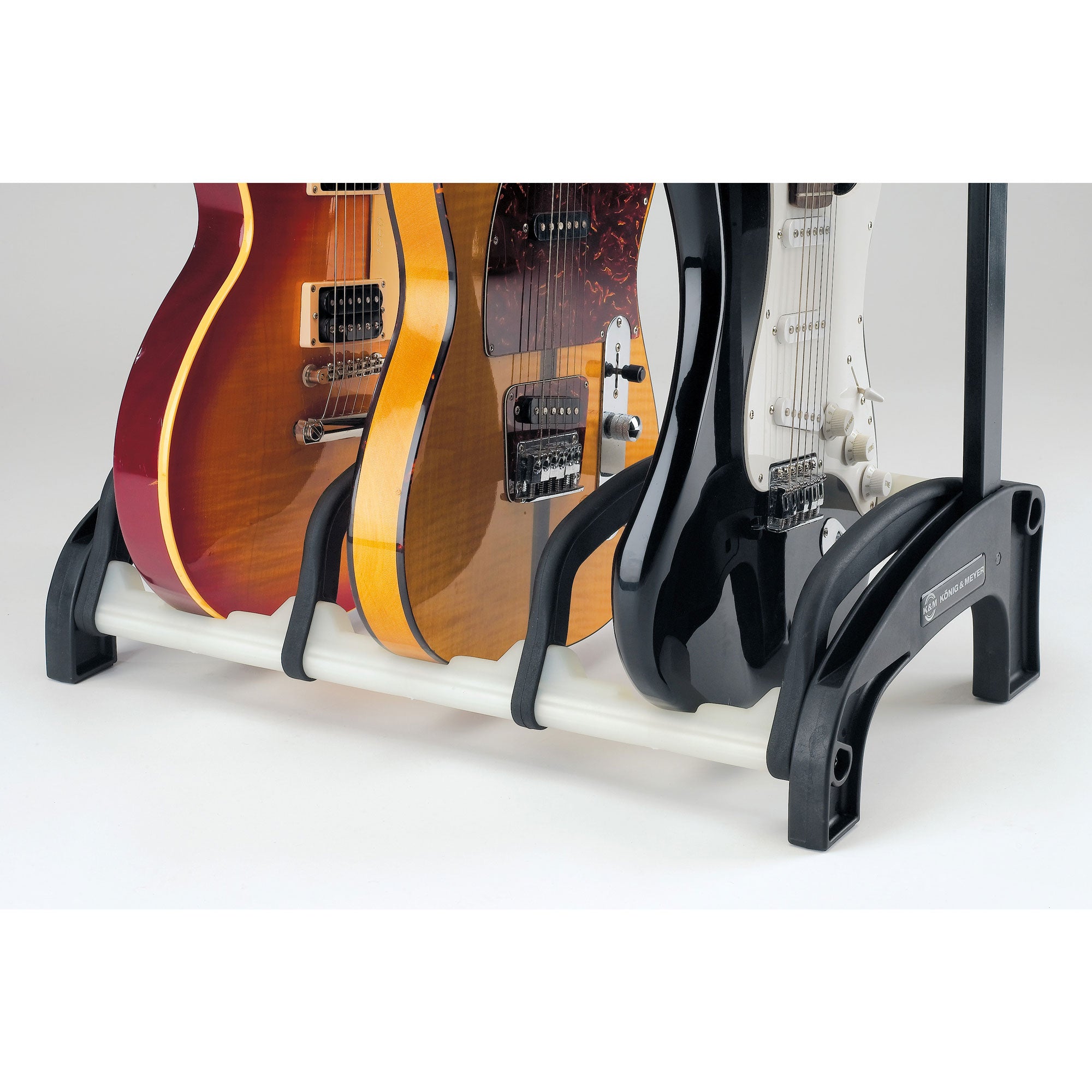 K&M Stands 17513 Guardian 3 Three Guitar Stand (Translucent)